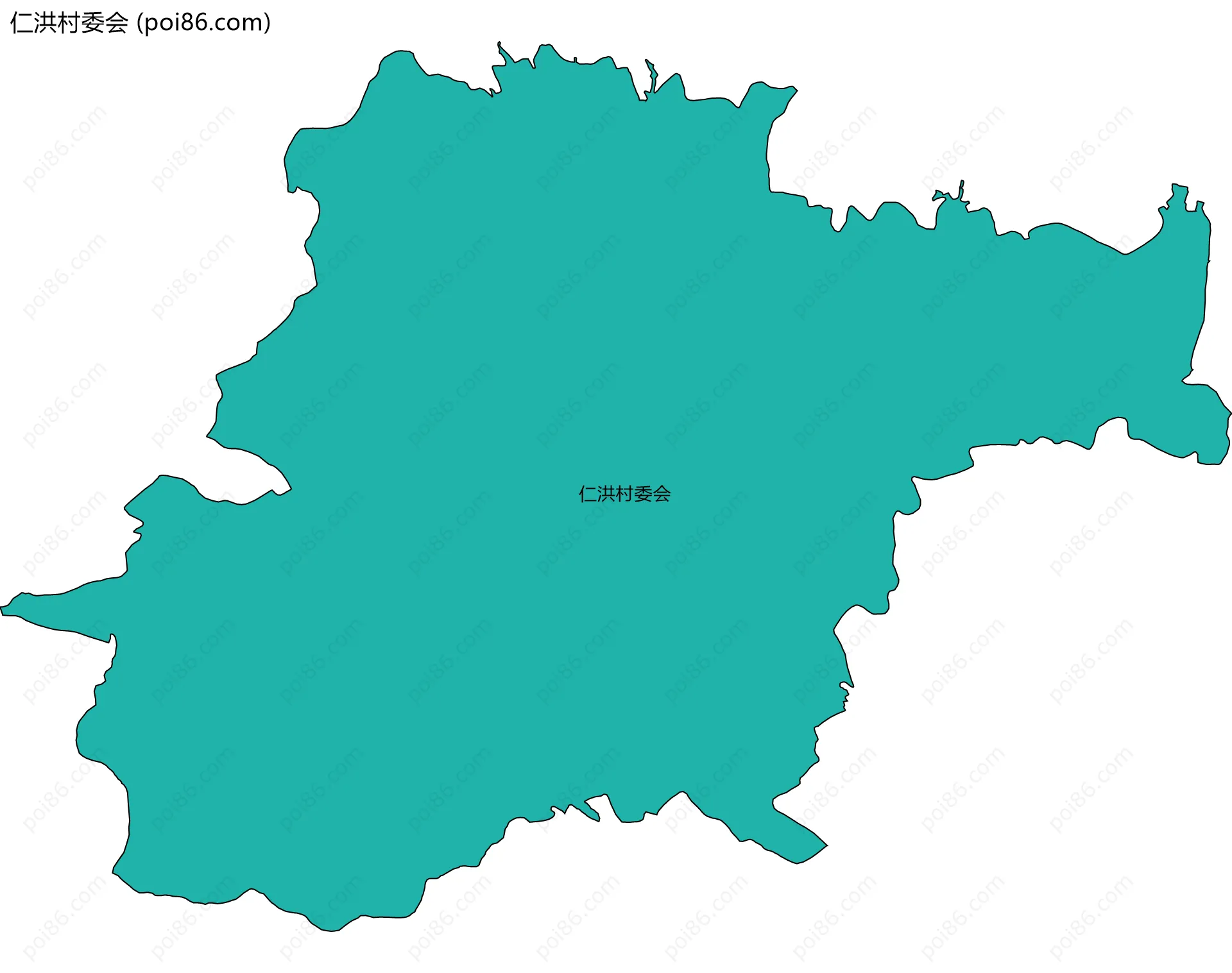 仁洪村委会边界地图