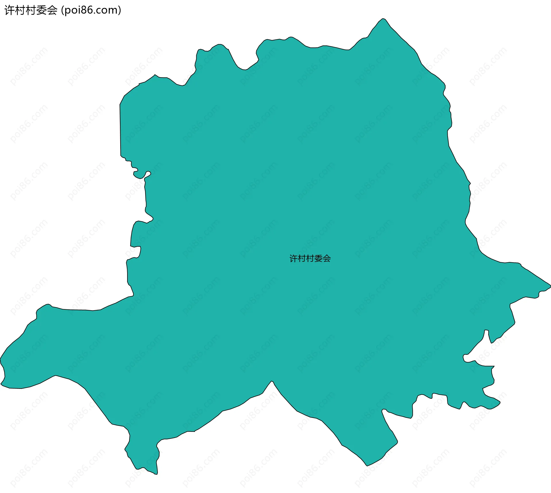 许村村委会边界地图