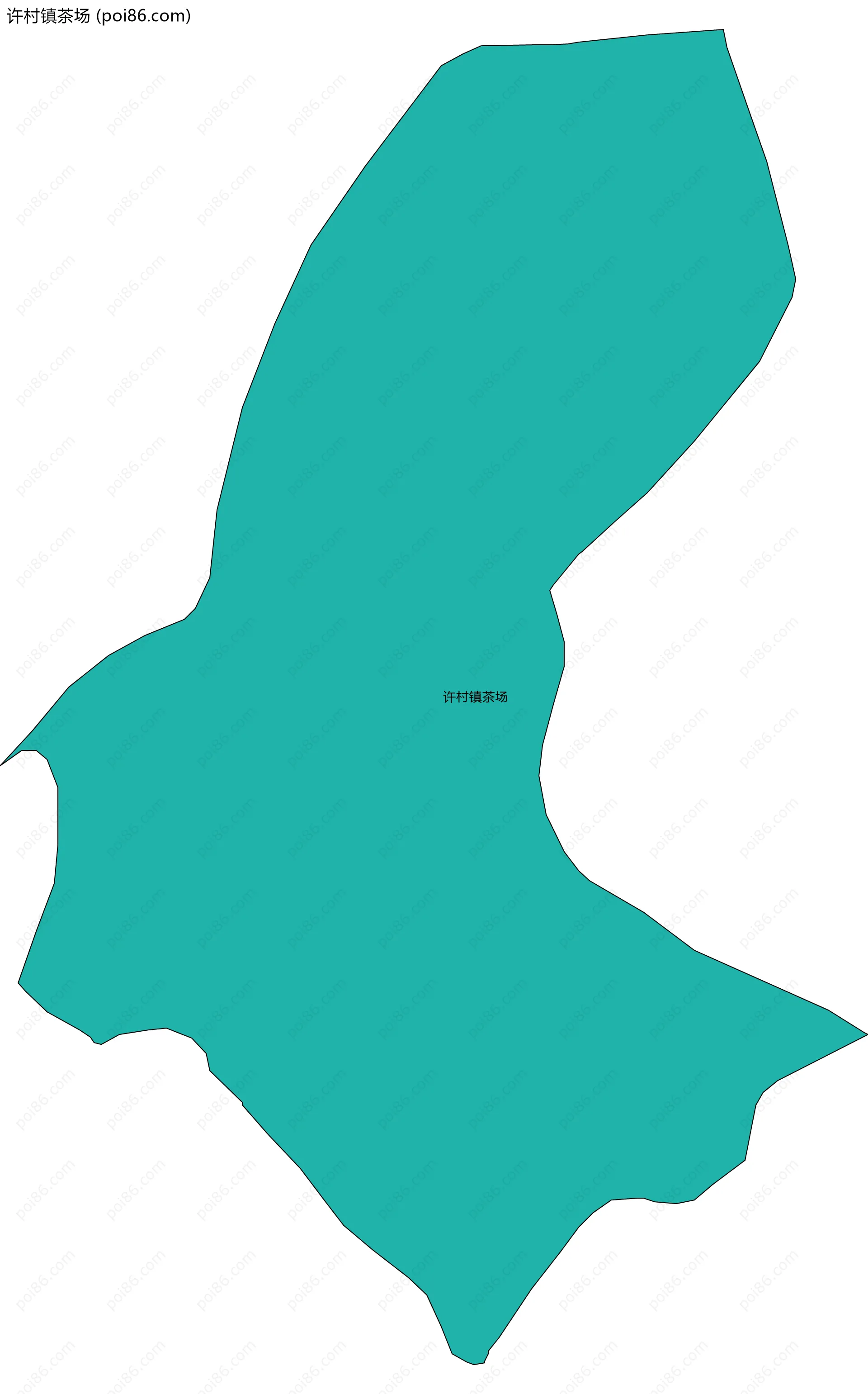 许村镇茶场边界地图