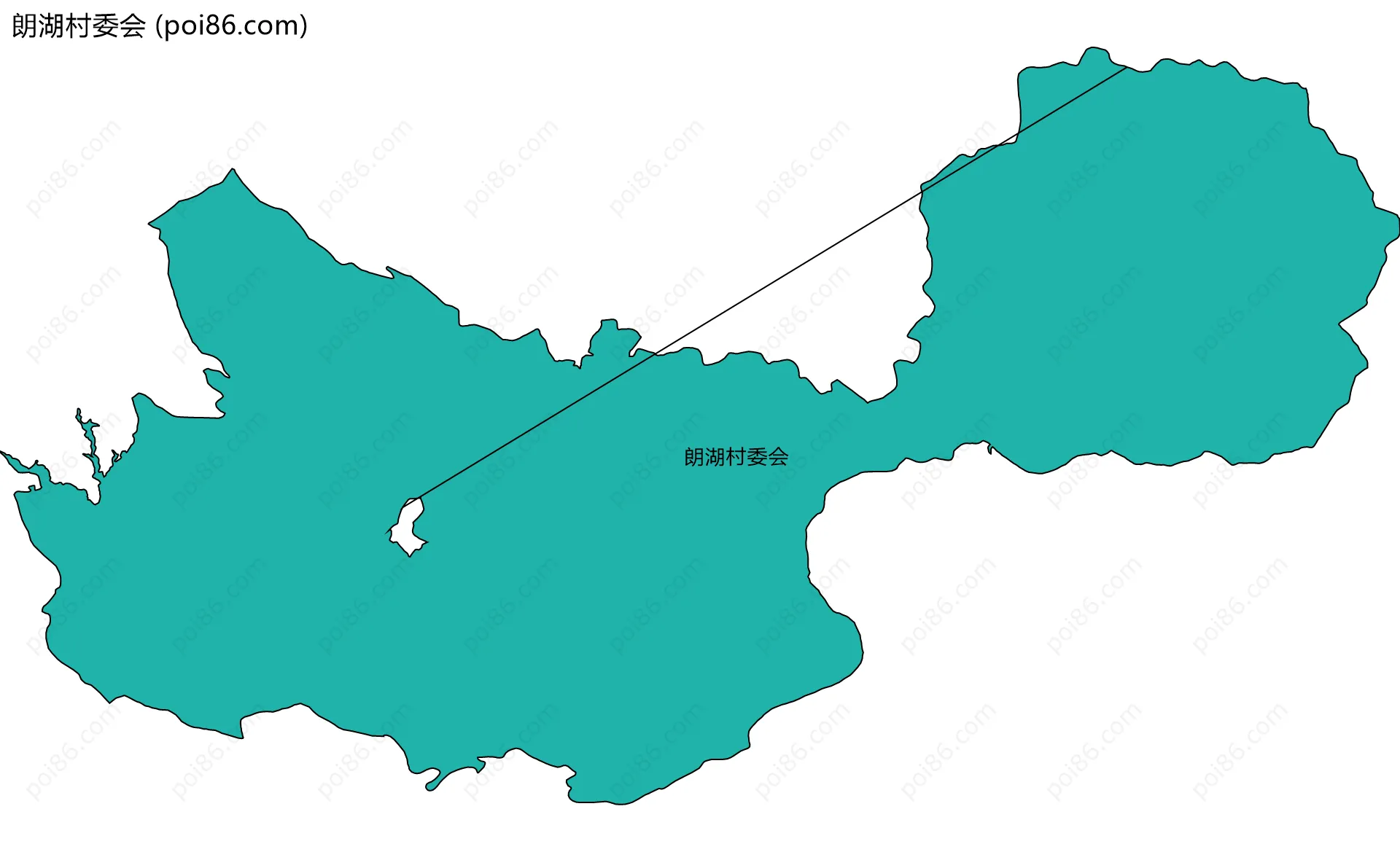 朗湖村委会边界地图