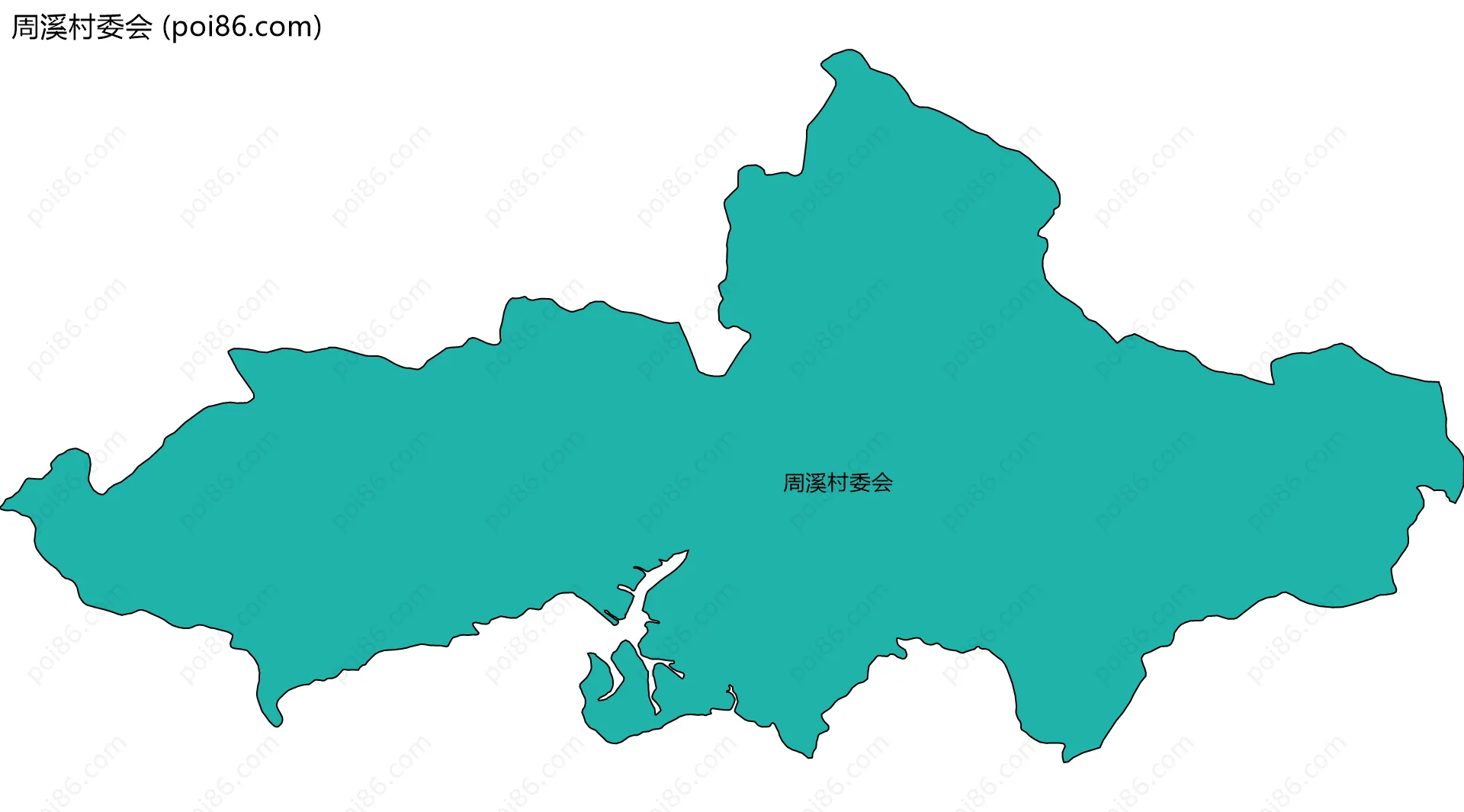 周溪村委会边界地图