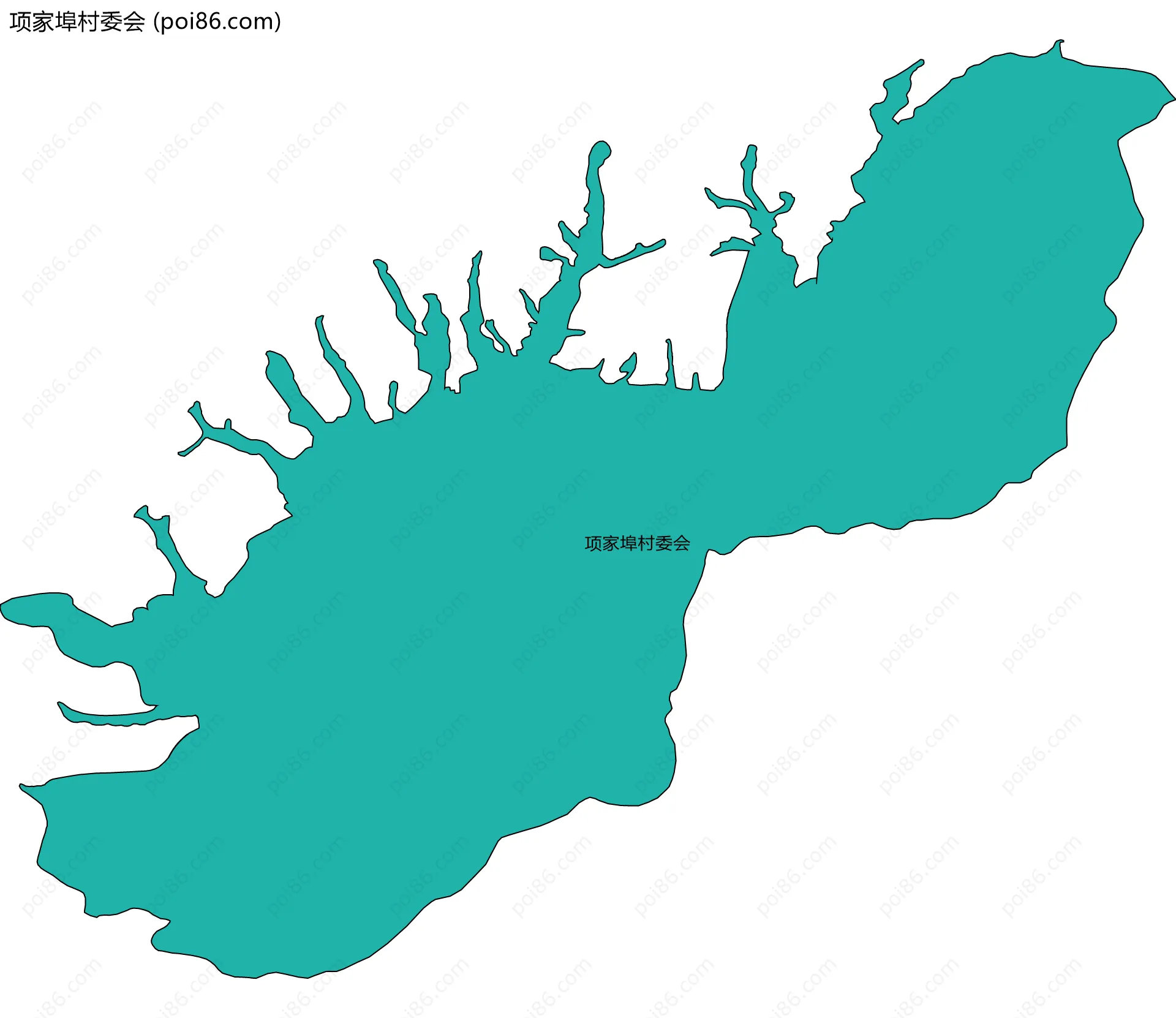 项家埠村委会边界地图