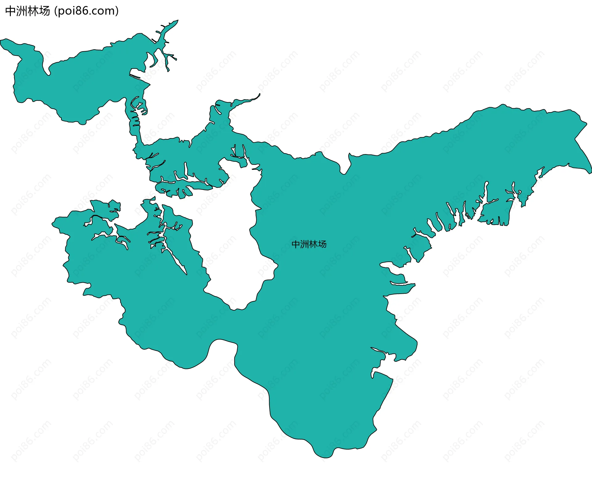 中洲林场边界地图