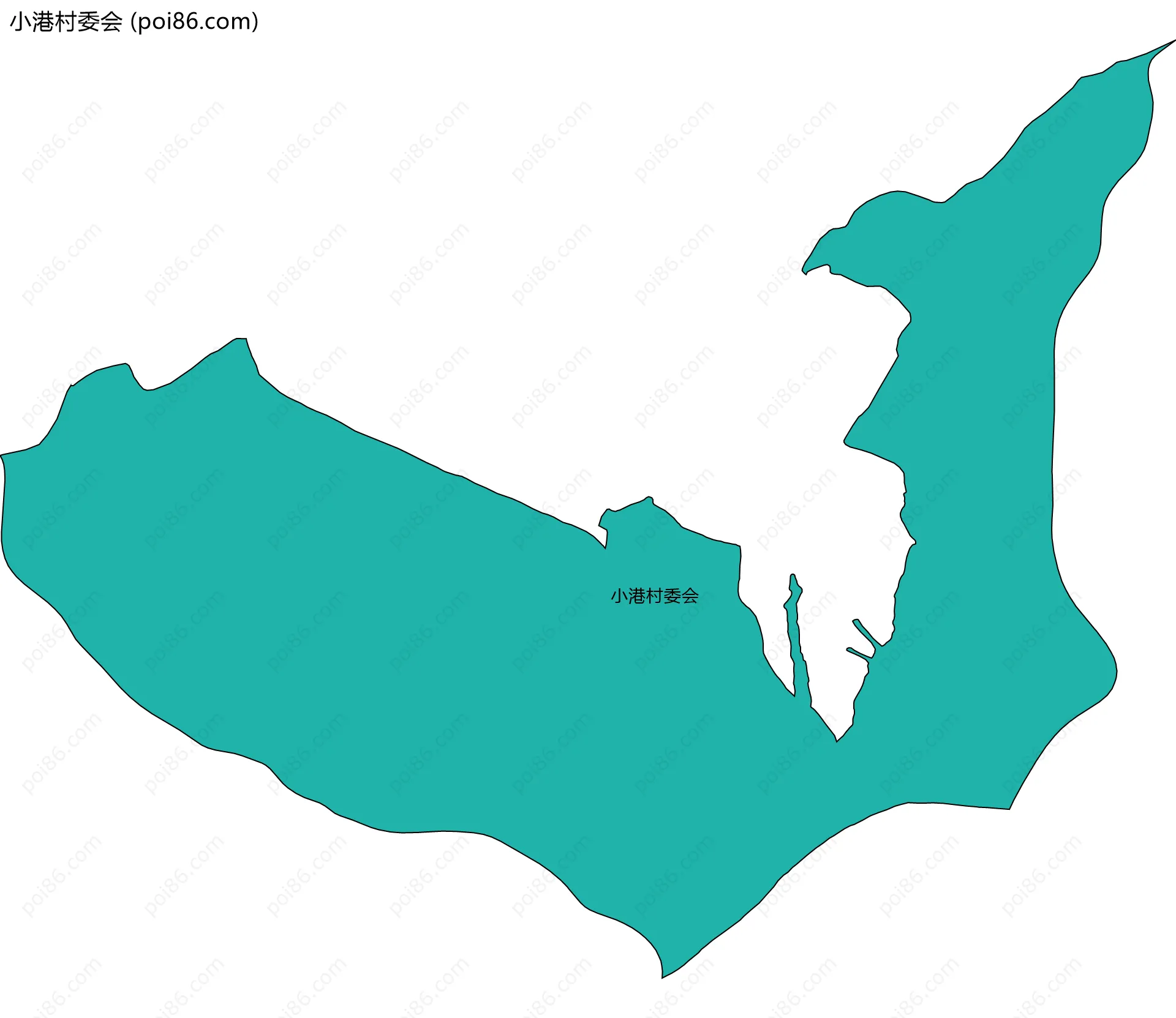 小港村委会边界地图