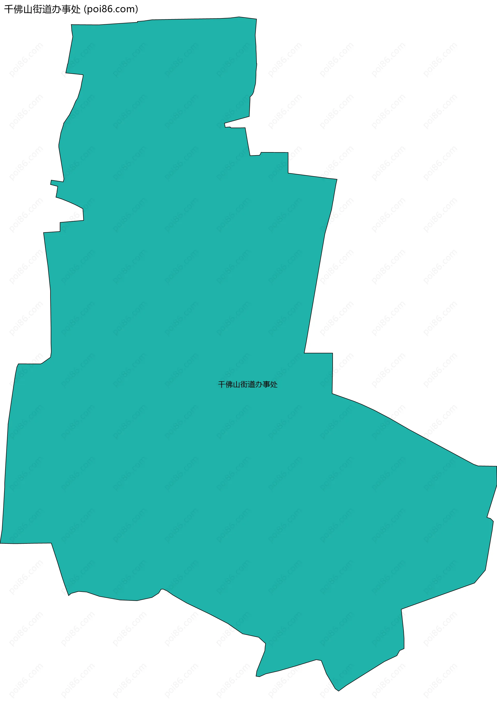 千佛山街道办事处边界地图
