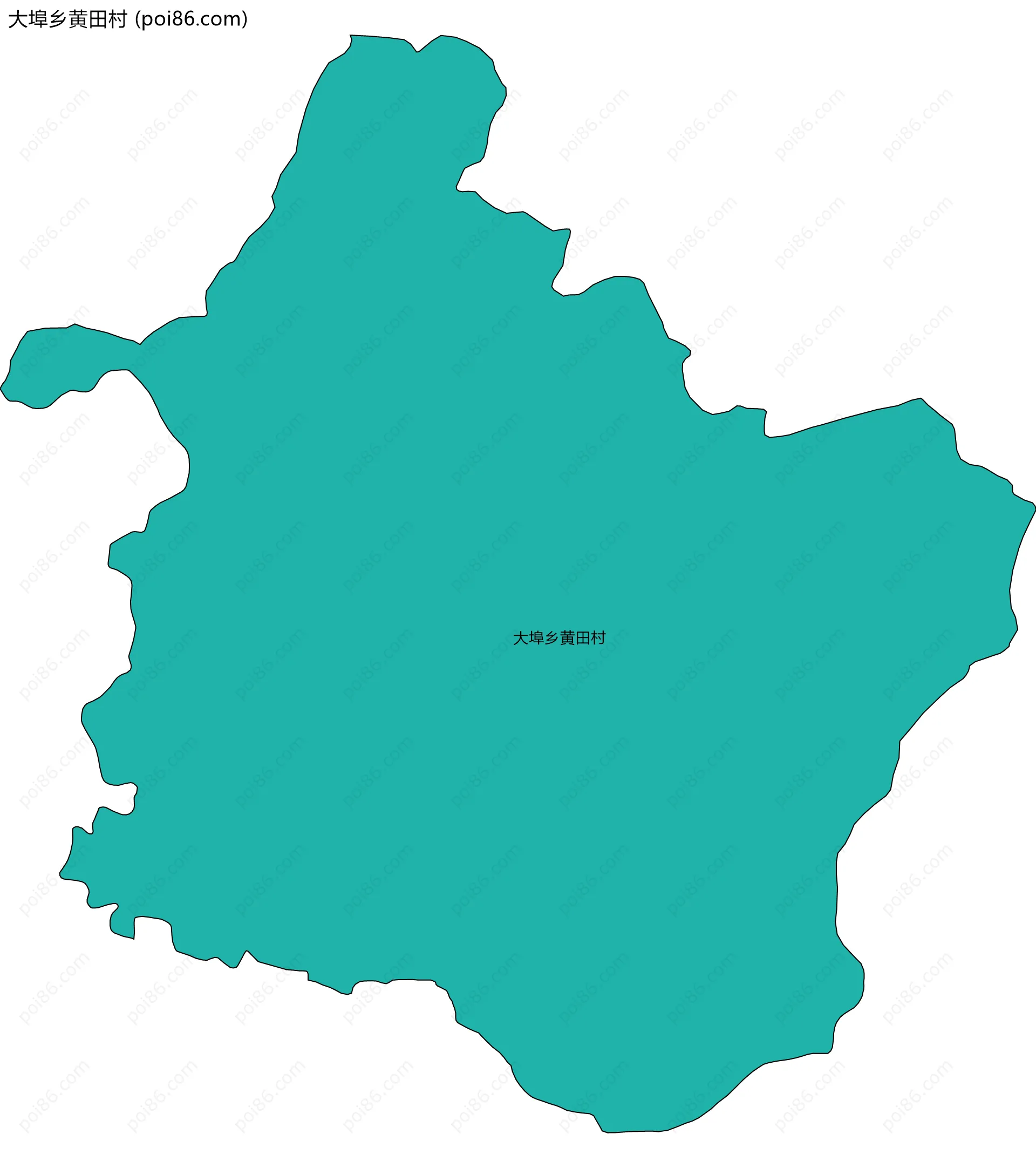 大埠乡黄田村边界地图