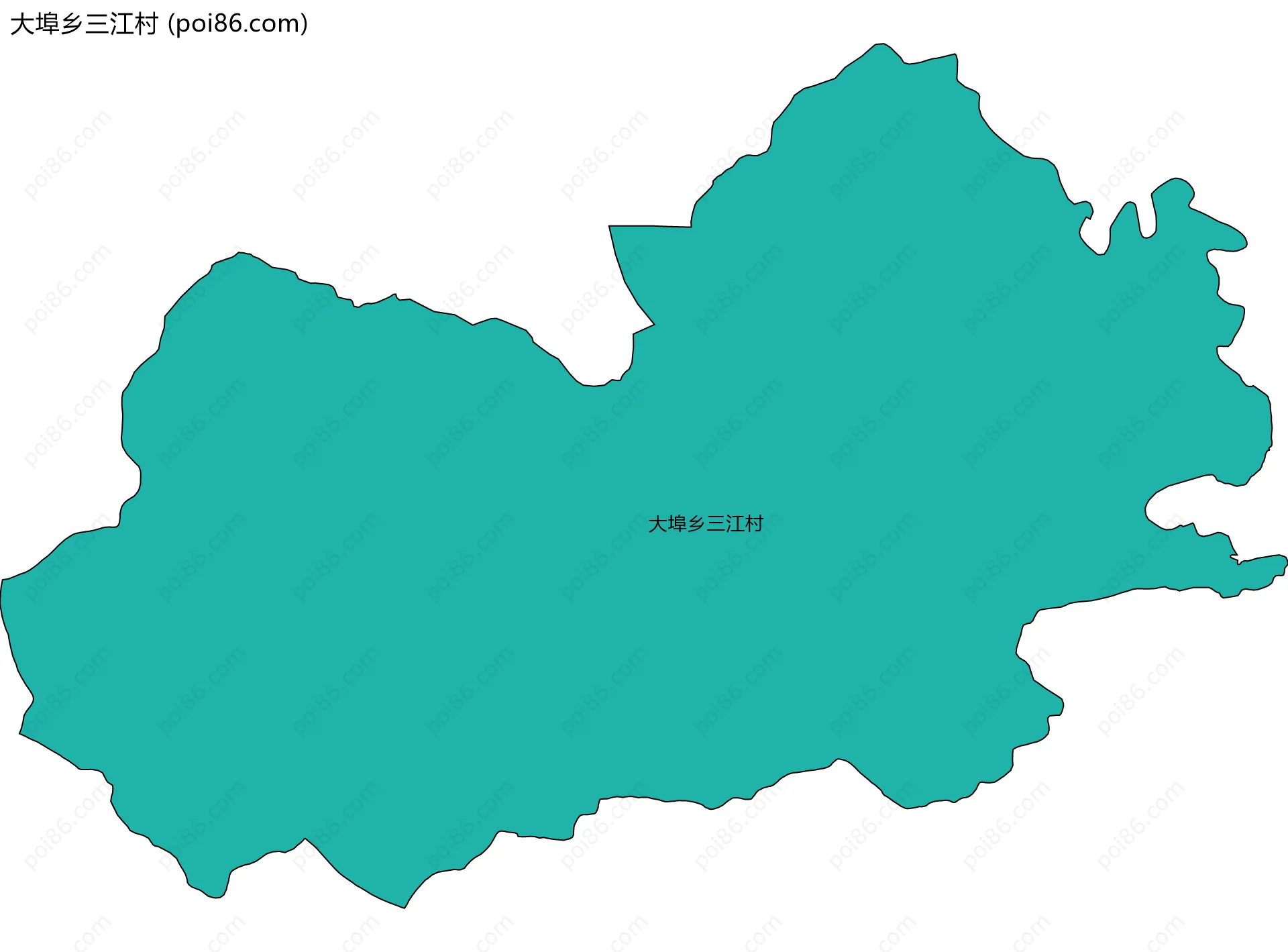 大埠乡三江村边界地图