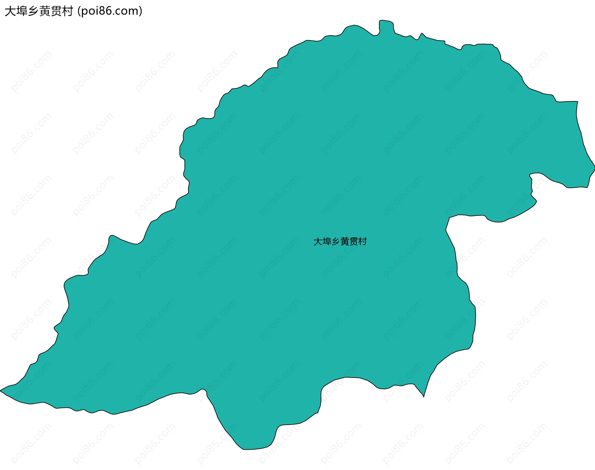 大埠乡黄贯村边界地图