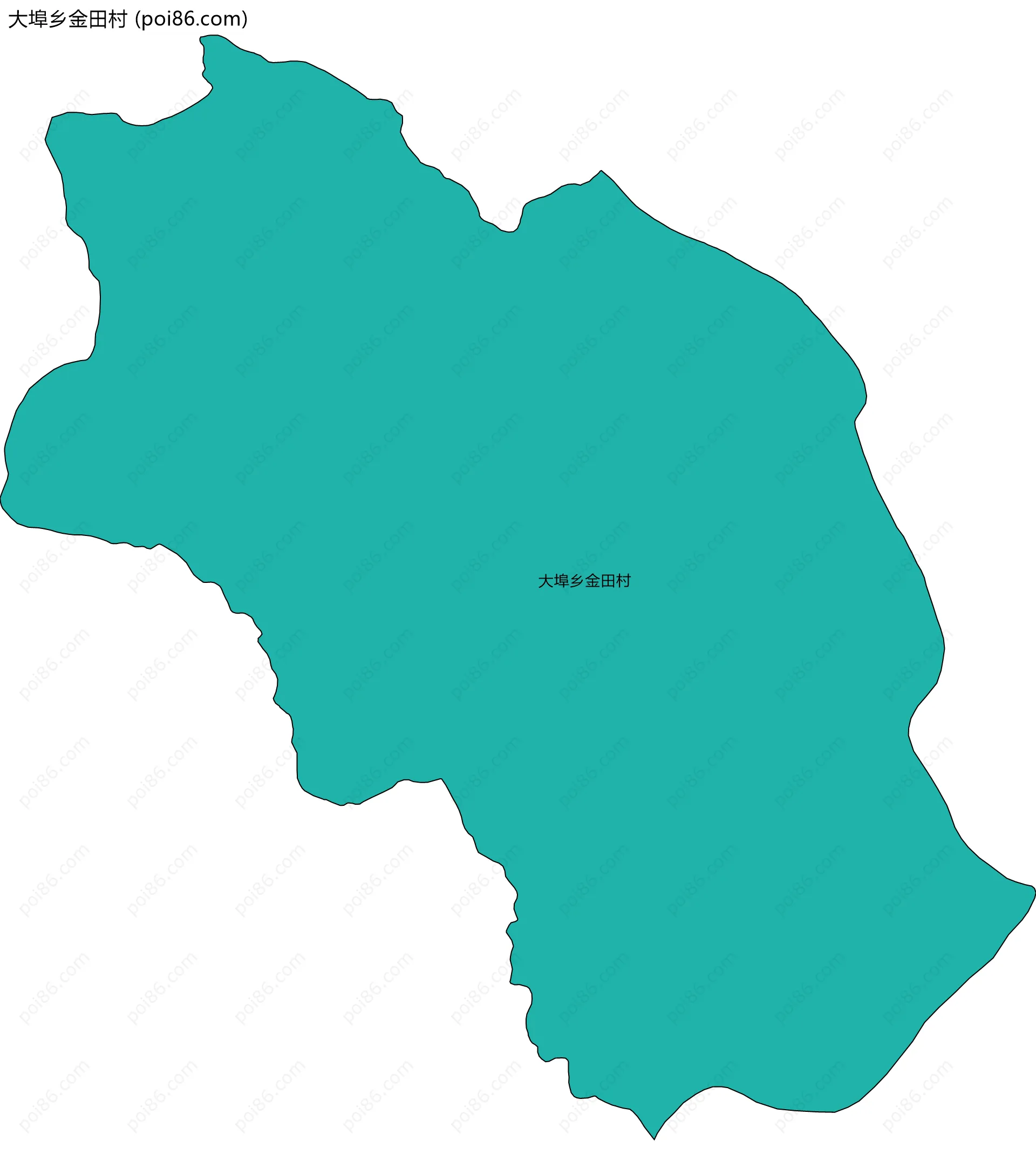 大埠乡金田村边界地图