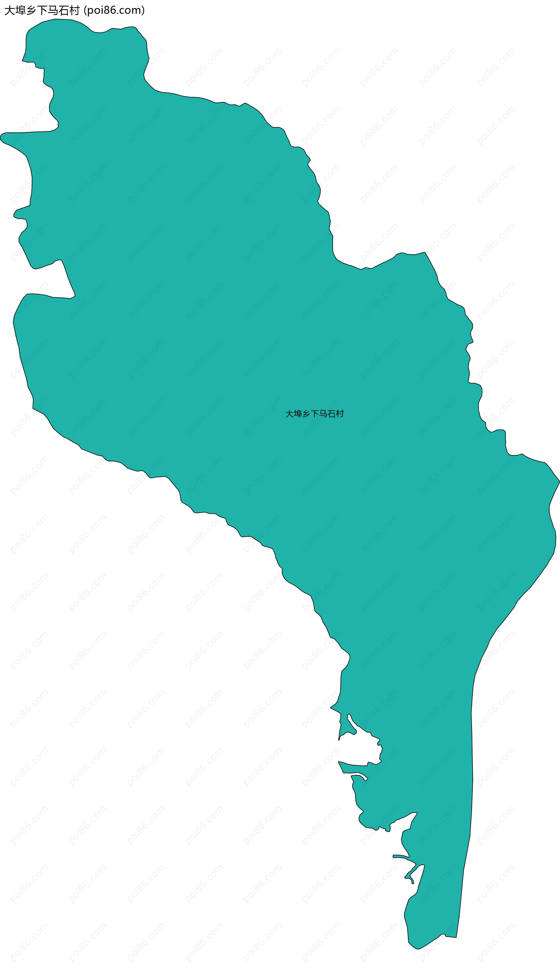 大埠乡下马石村边界地图