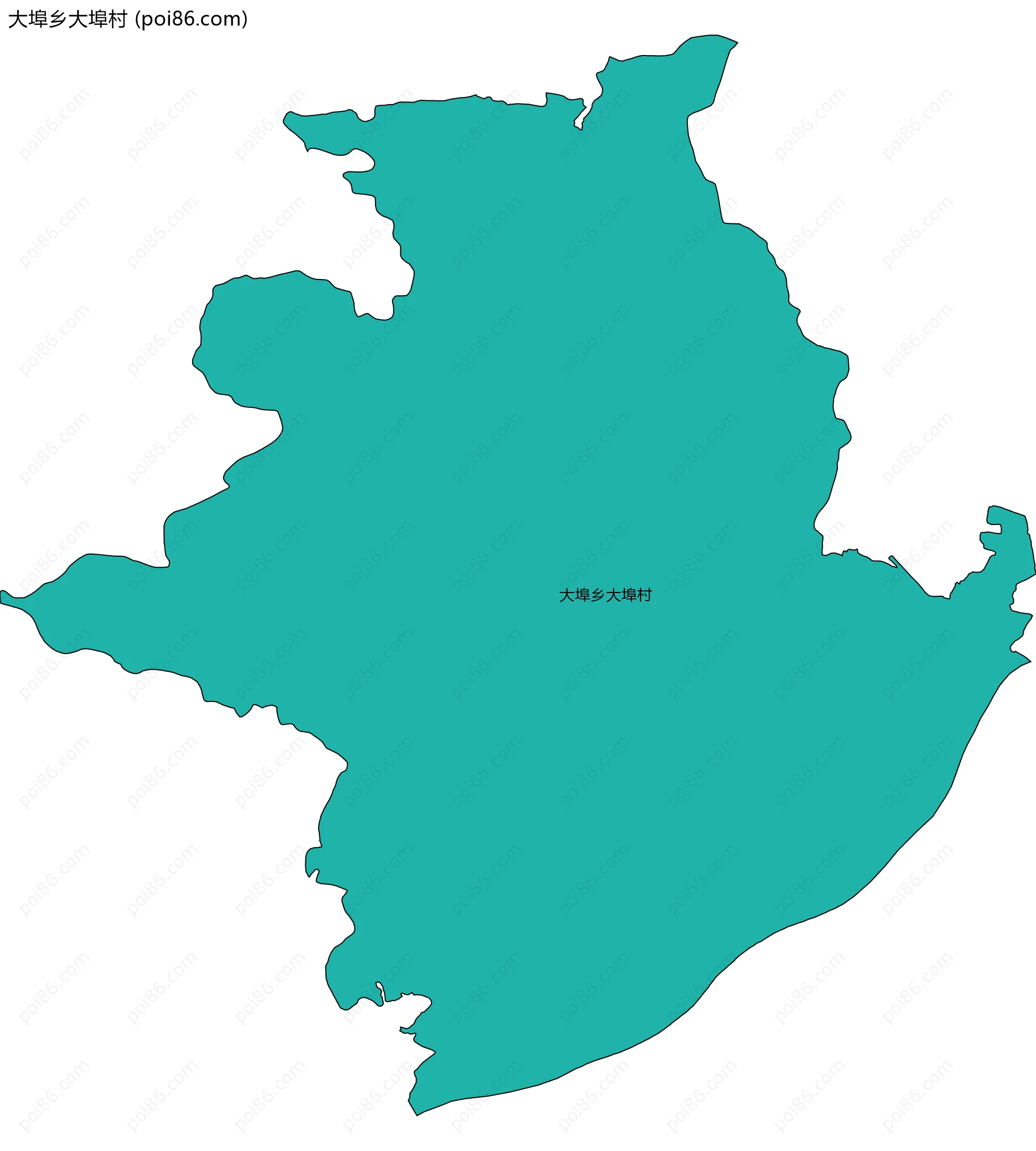 大埠乡大埠村边界地图