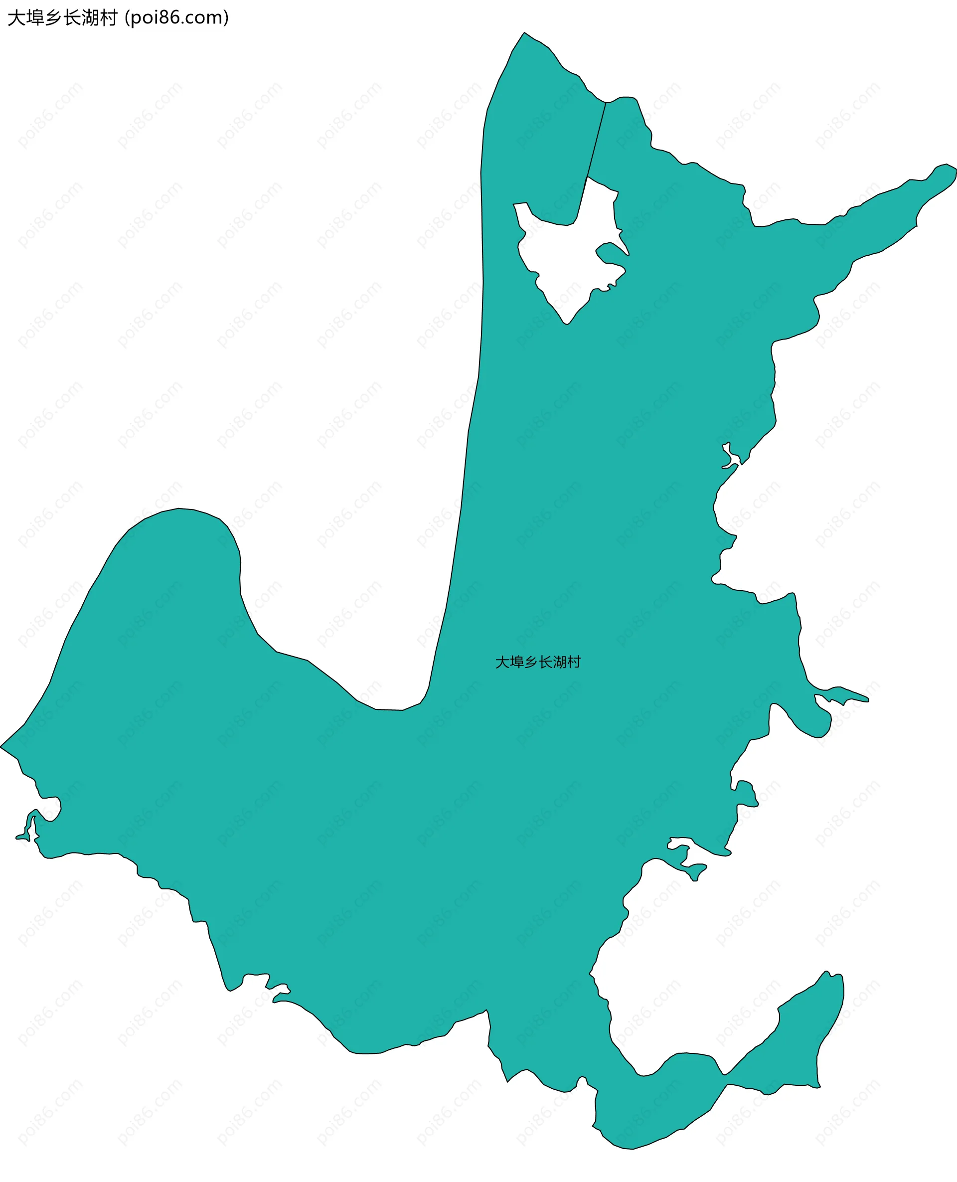 大埠乡长湖村边界地图