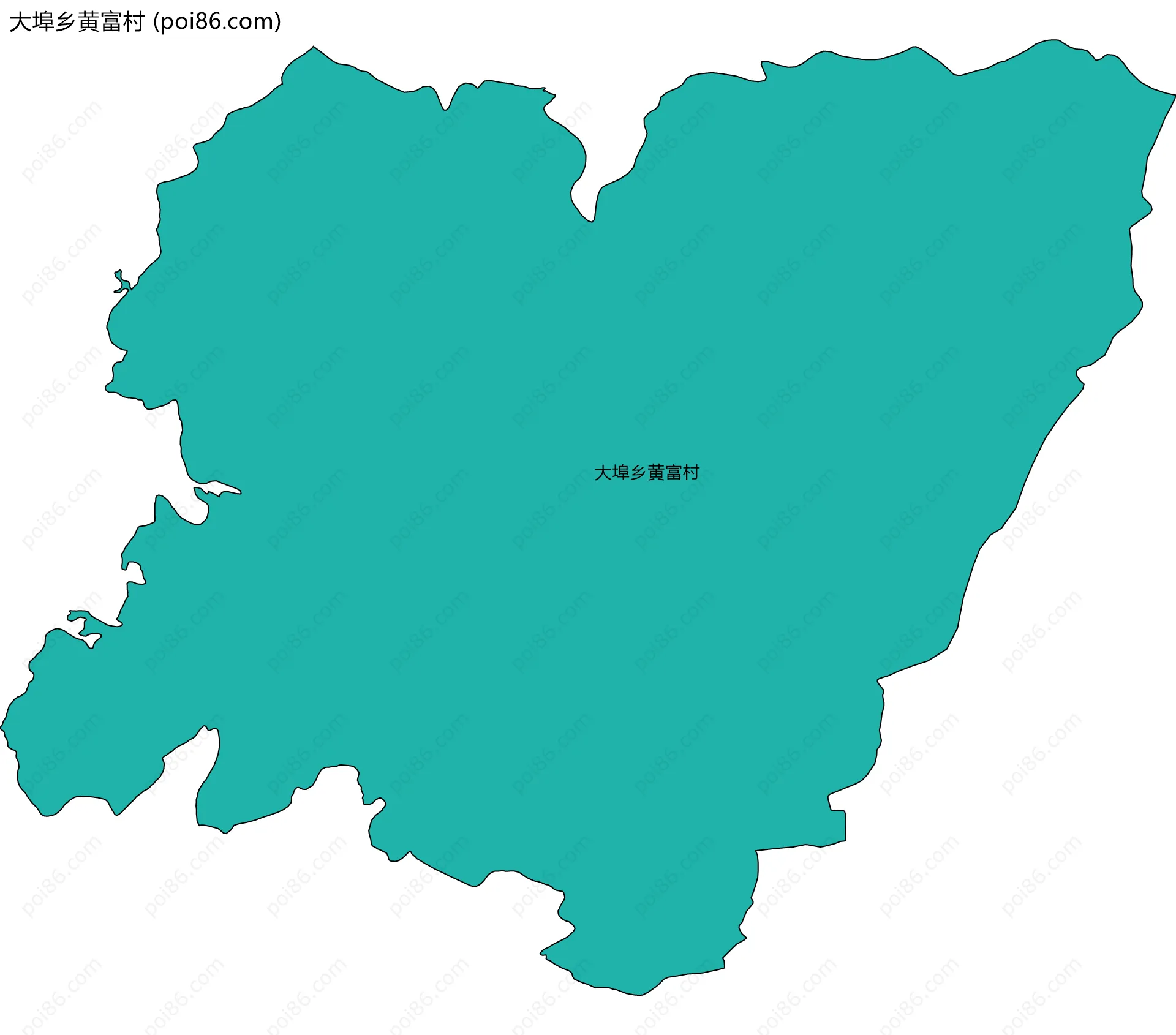 大埠乡黄富村边界地图