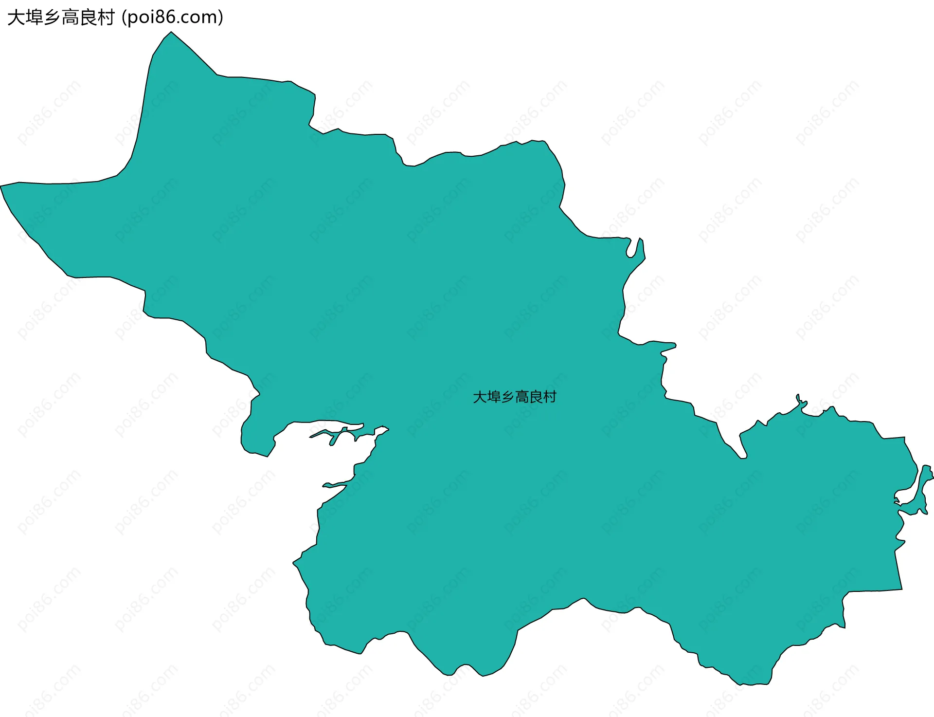 大埠乡高良村边界地图