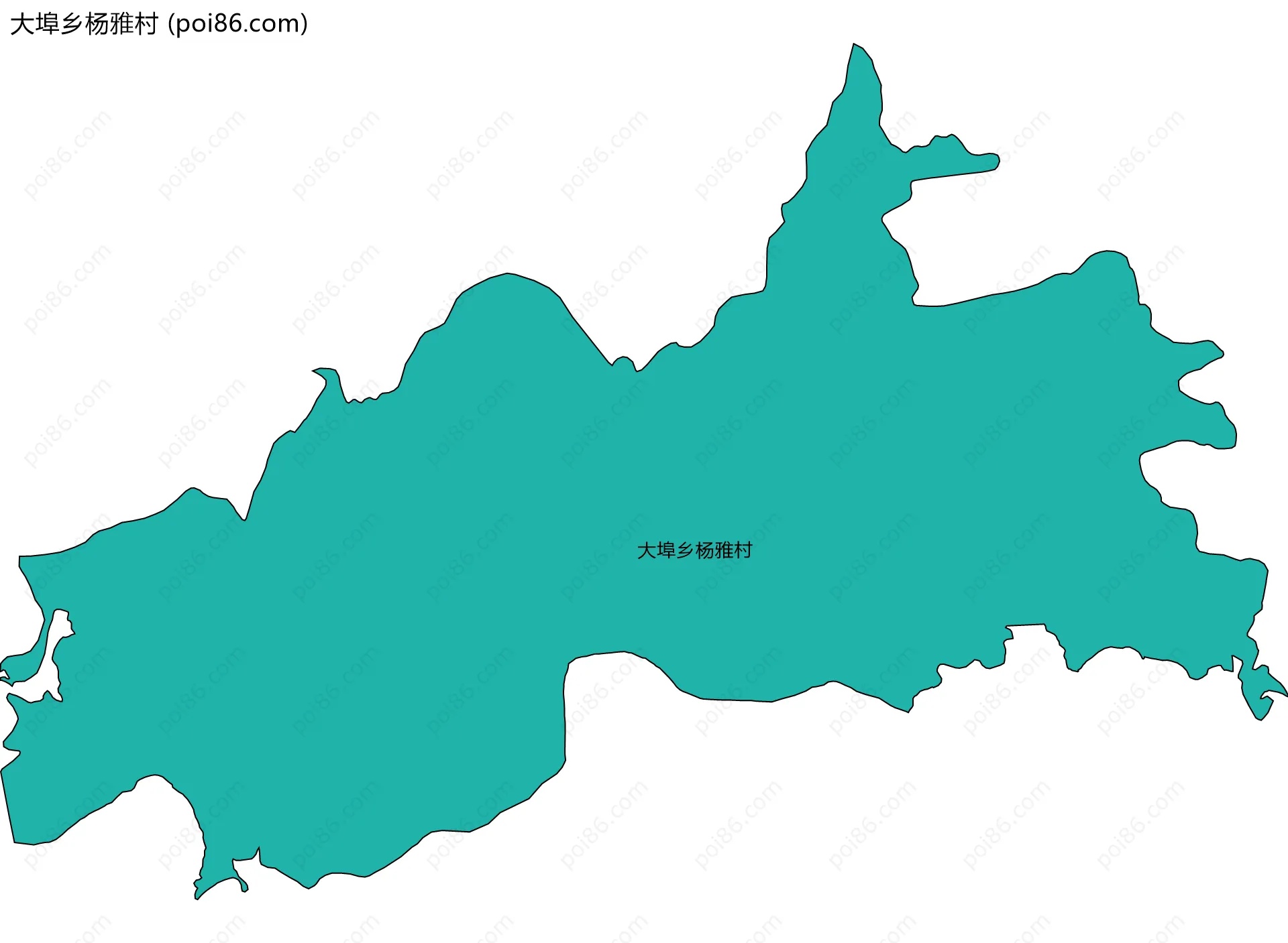 大埠乡杨雅村边界地图
