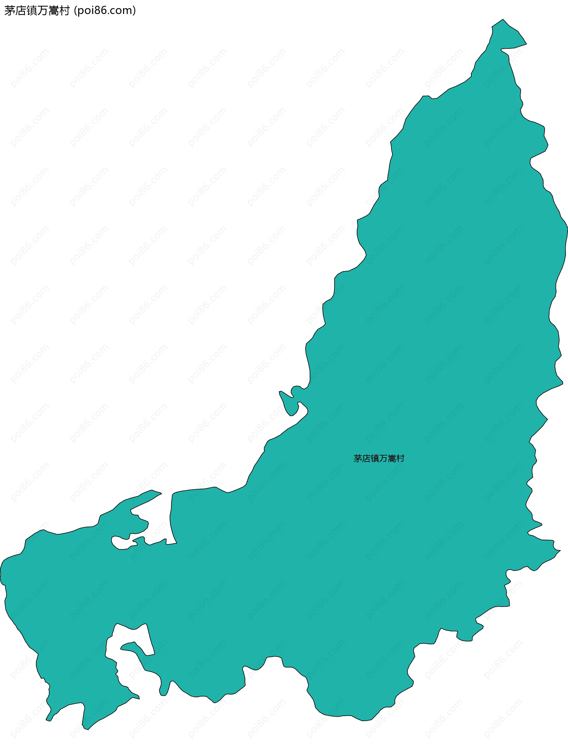 茅店镇万嵩村边界地图