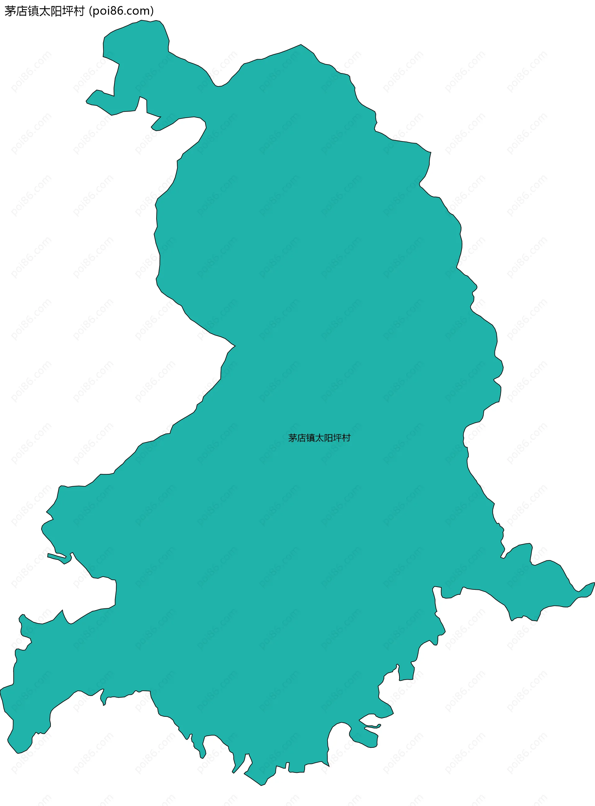 茅店镇太阳坪村边界地图