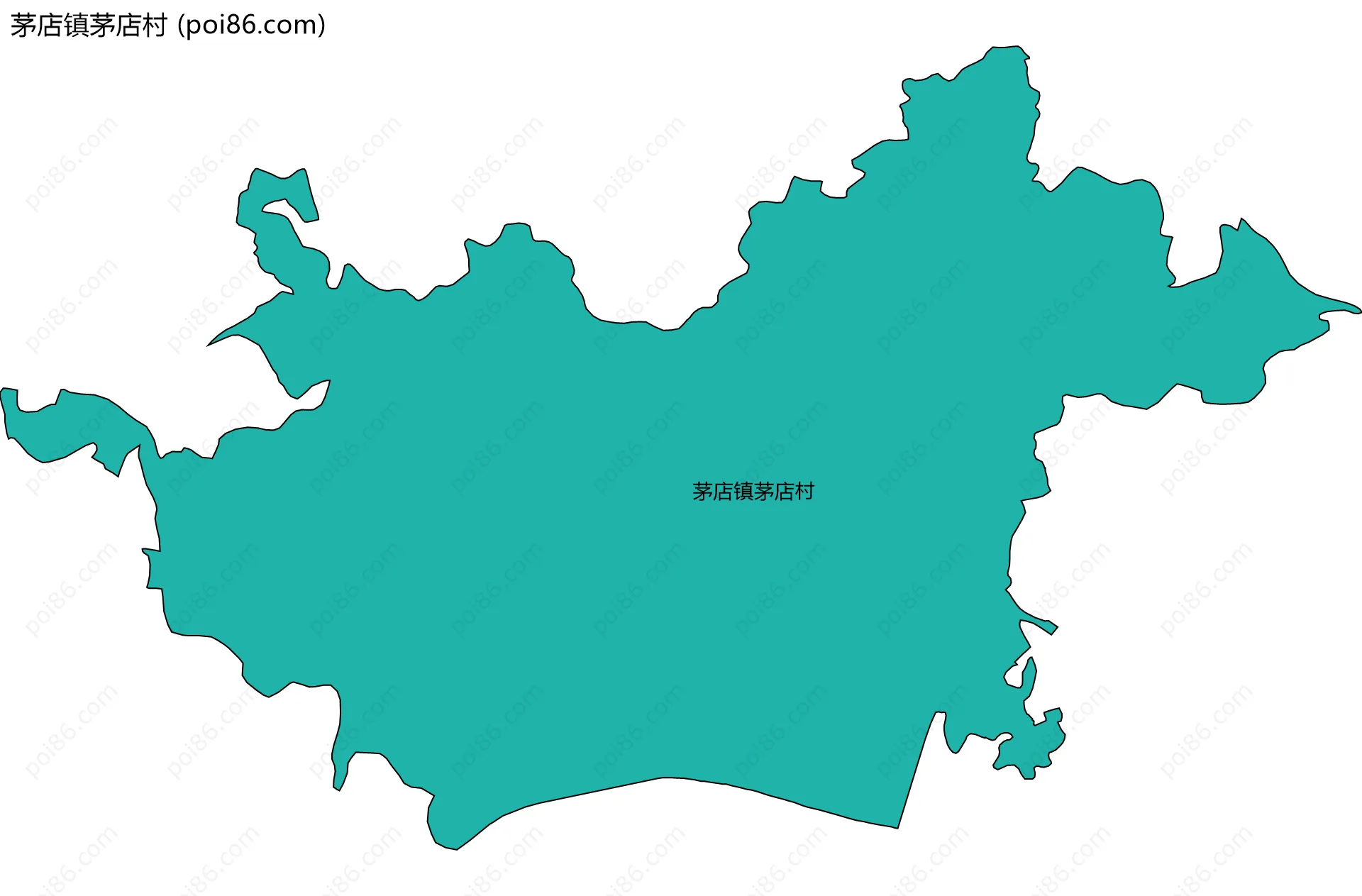 茅店镇茅店村边界地图