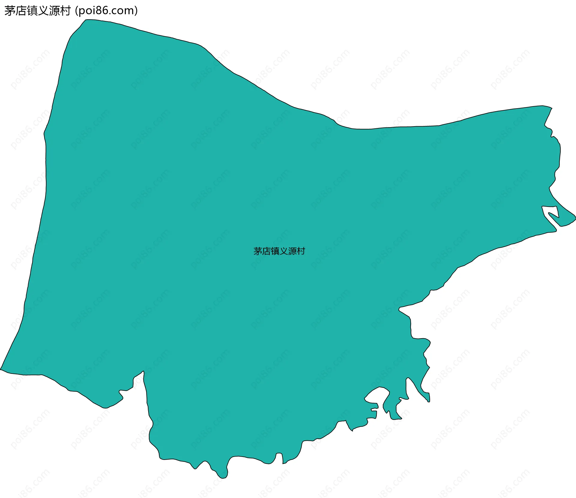 茅店镇义源村边界地图