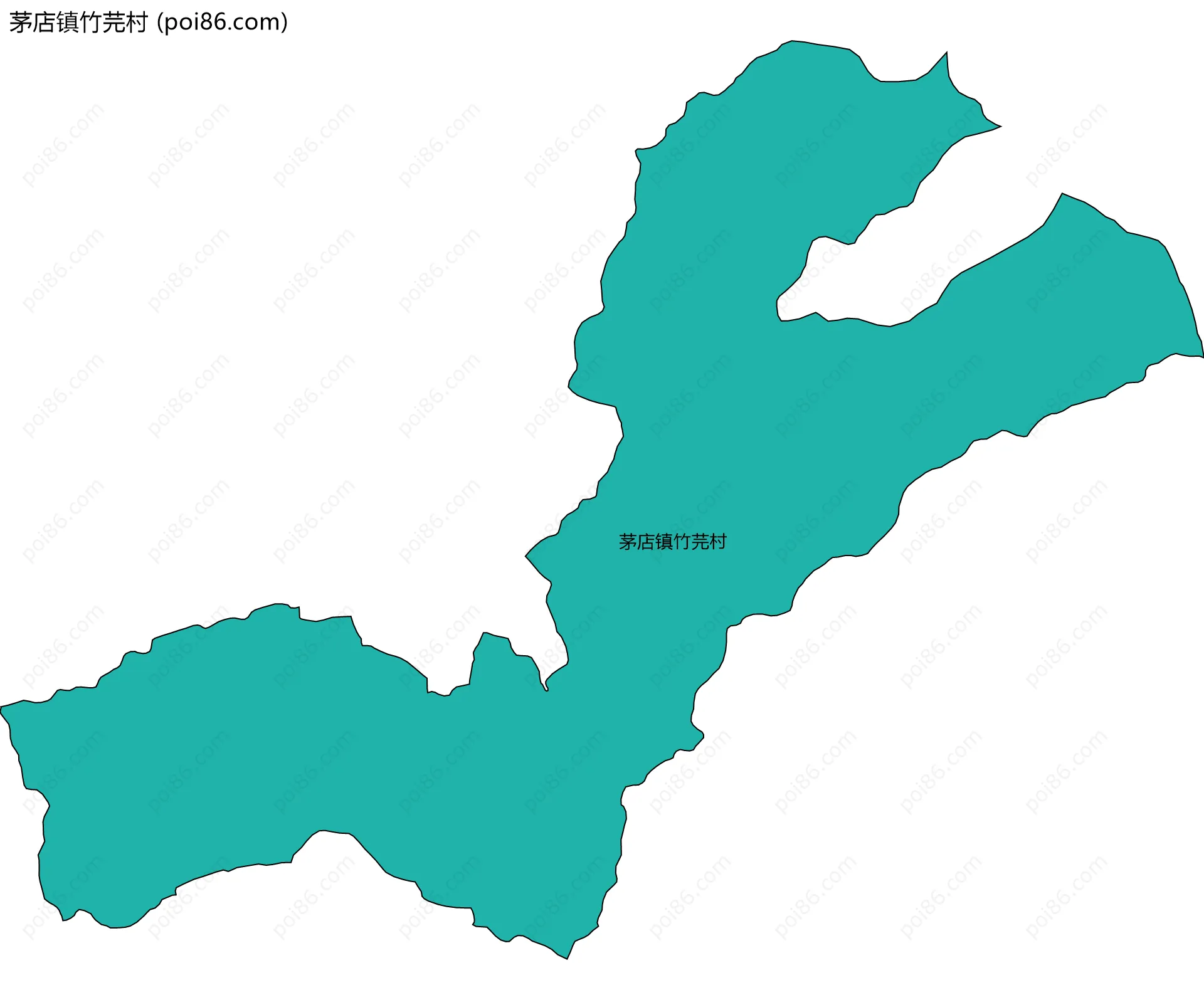 茅店镇竹芫村边界地图