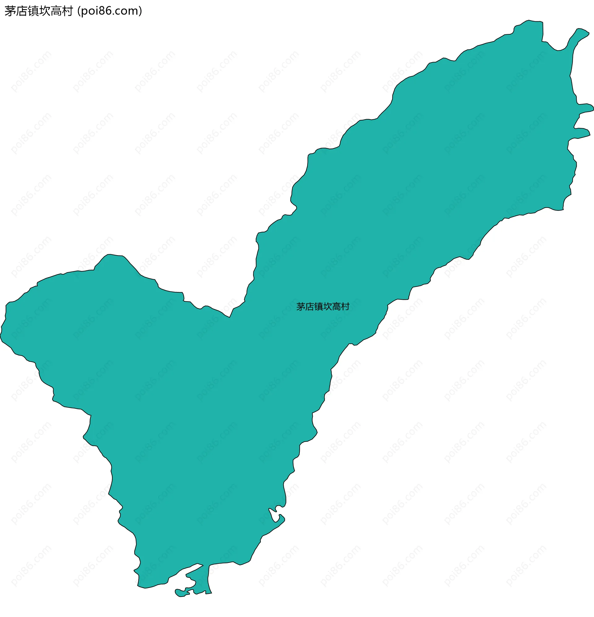 茅店镇坎高村边界地图