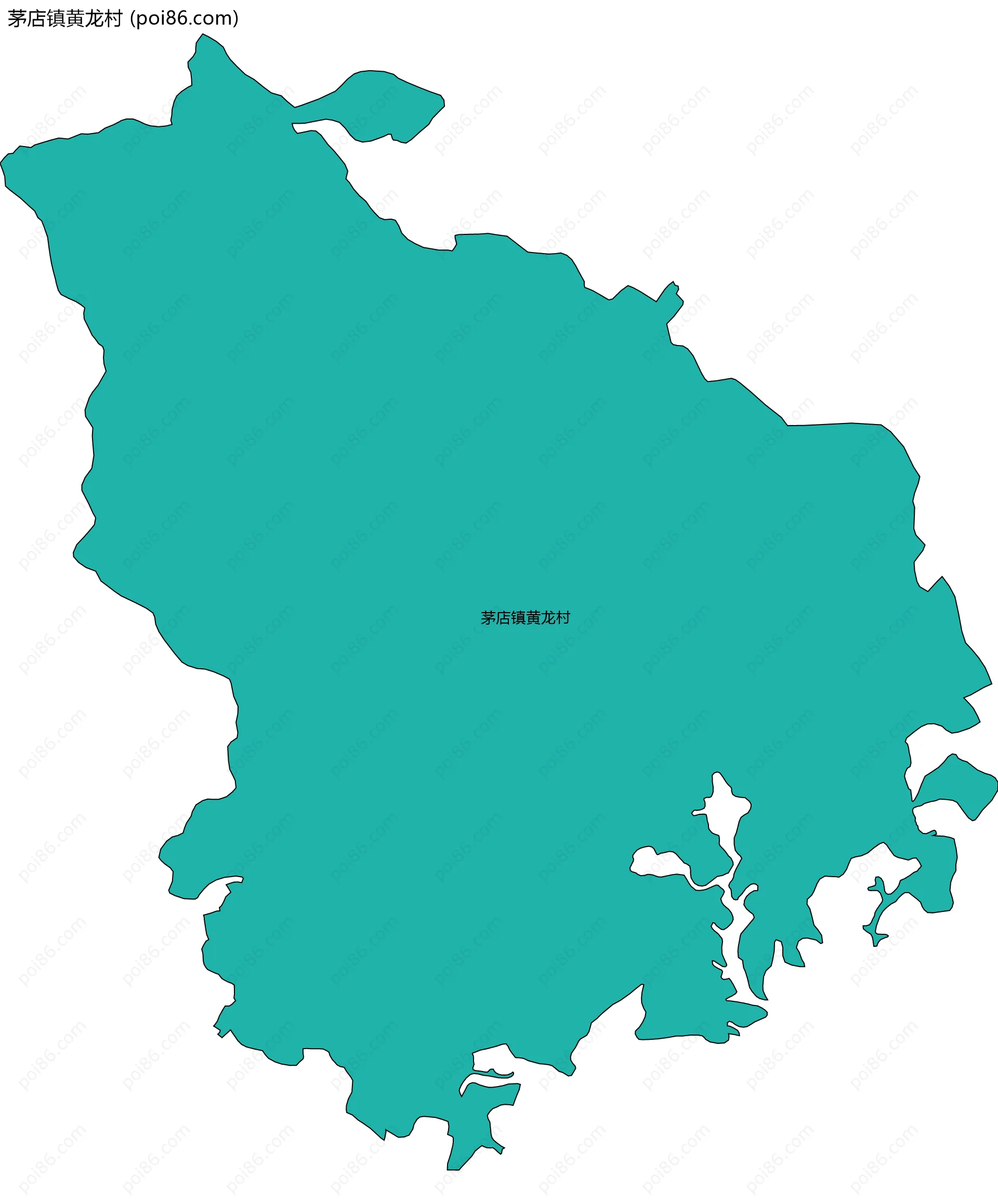 茅店镇黄龙村边界地图