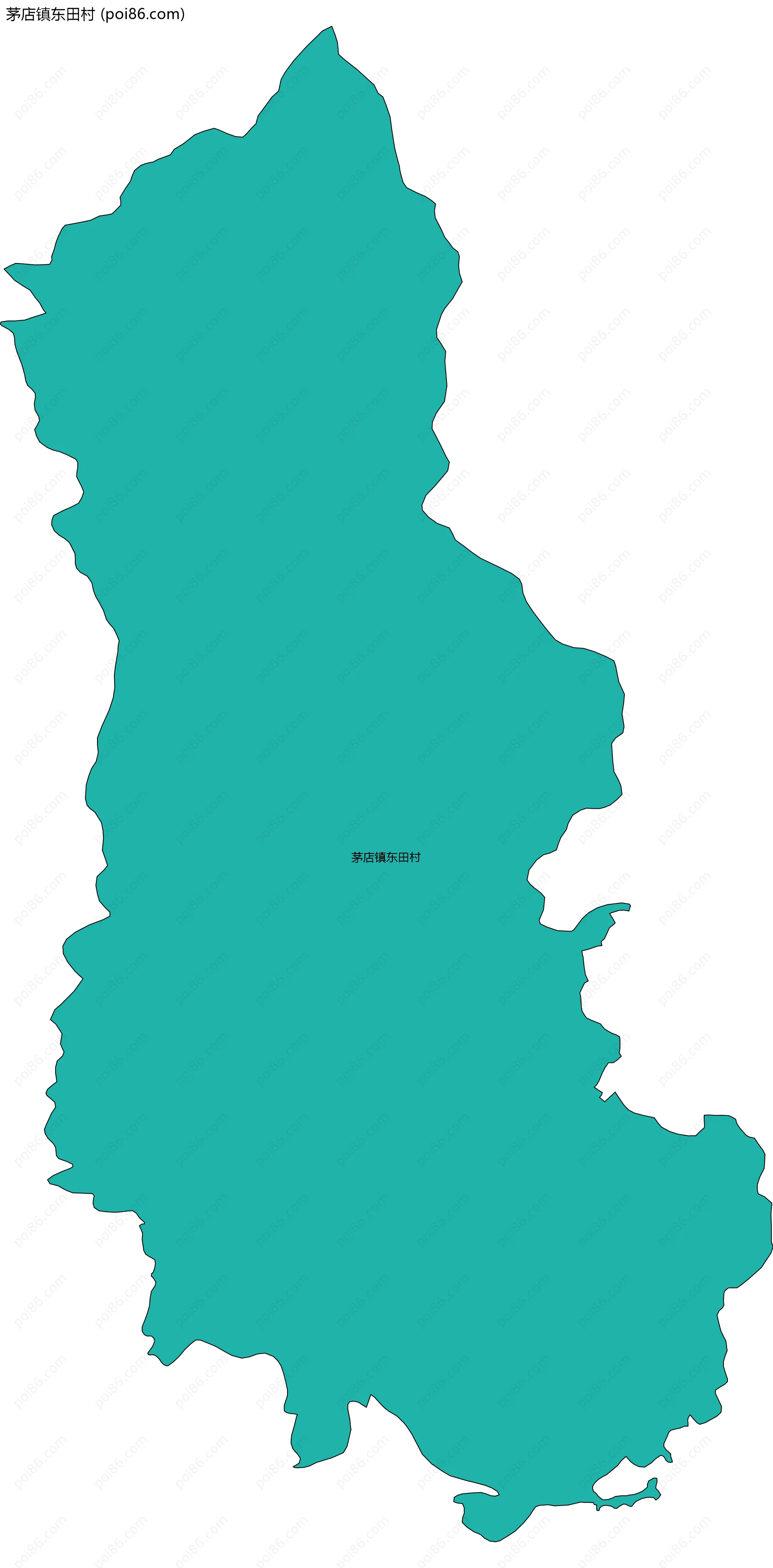 茅店镇东田村边界地图