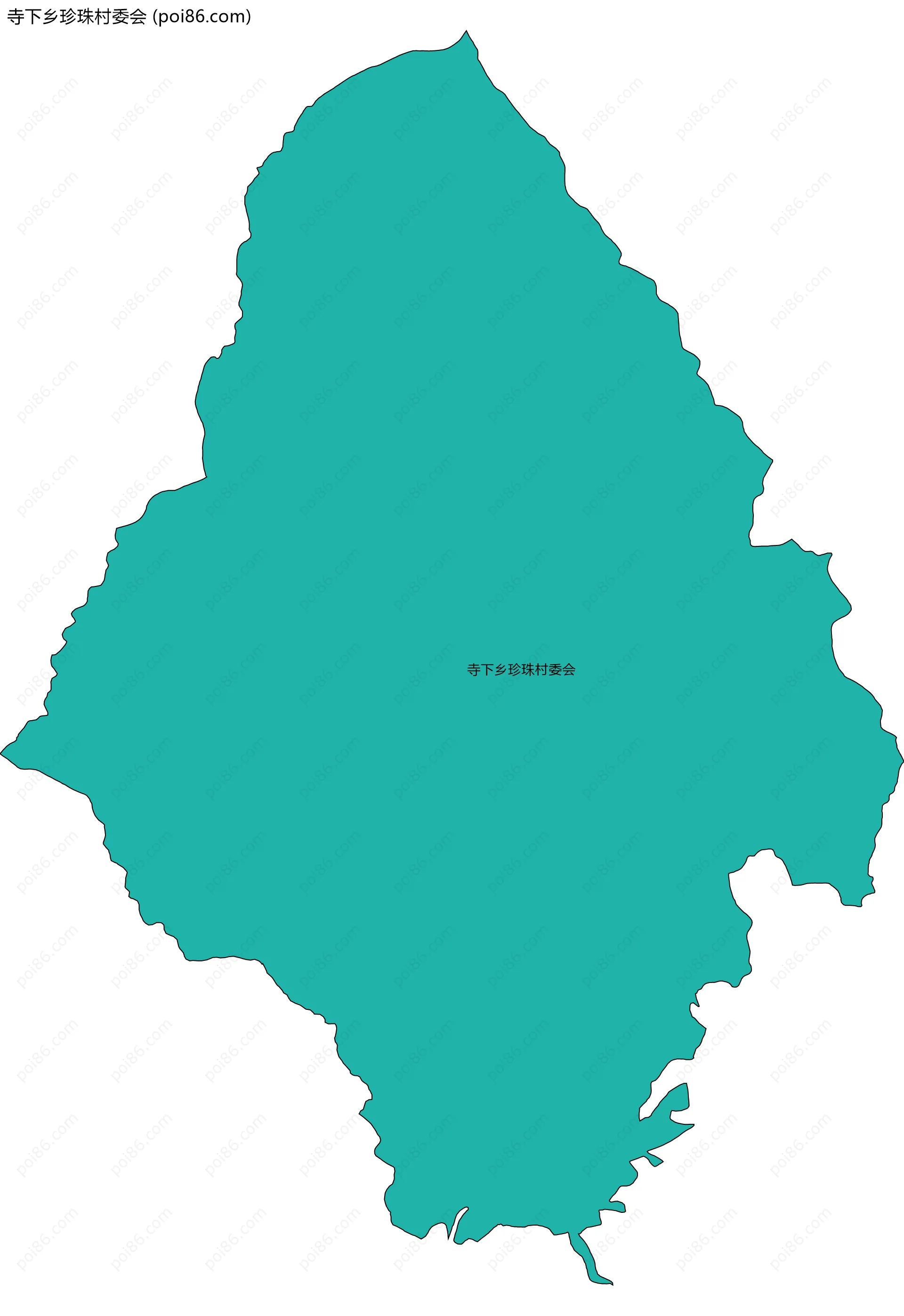 寺下乡珍珠村委会边界地图