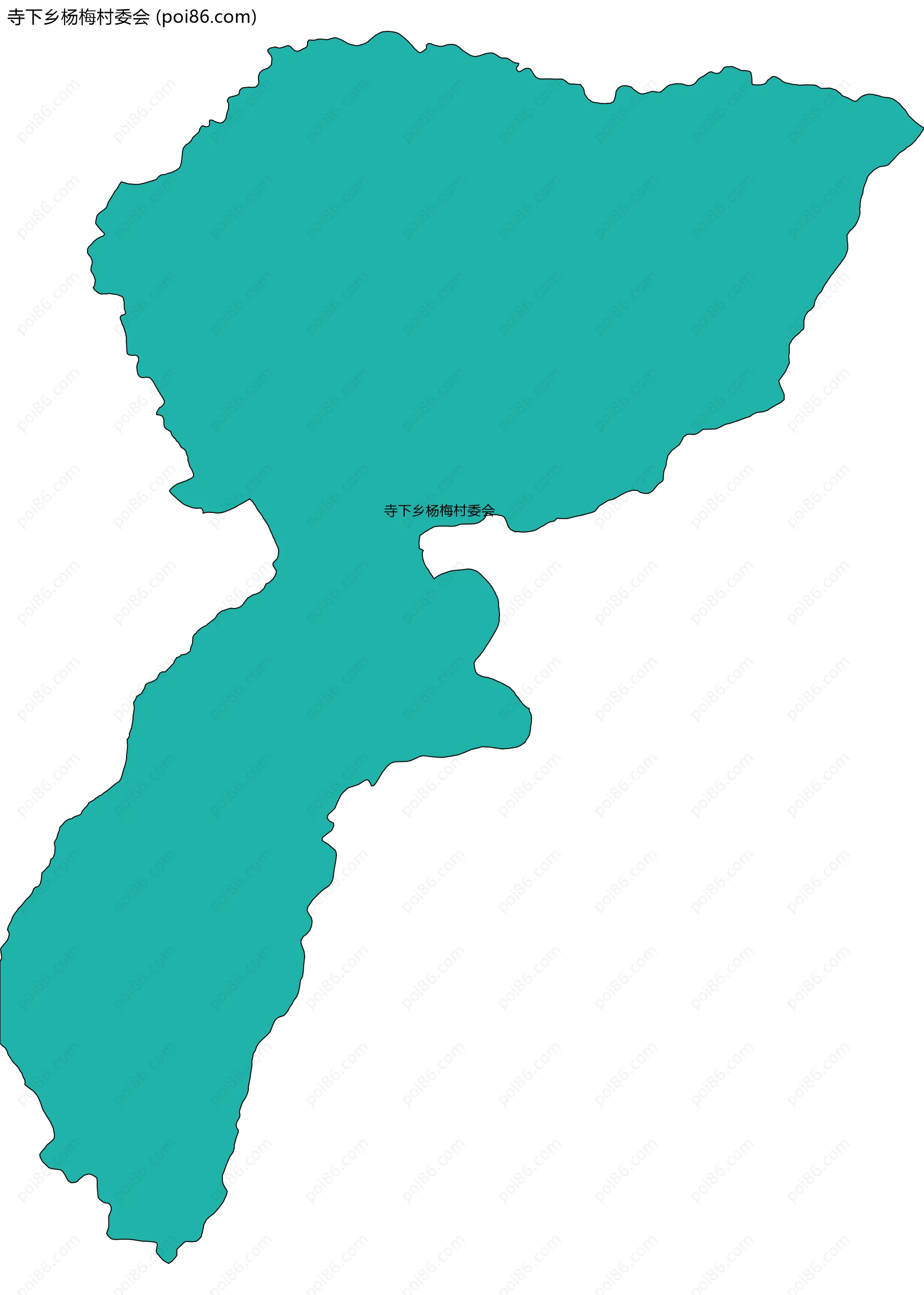 寺下乡杨梅村委会边界地图