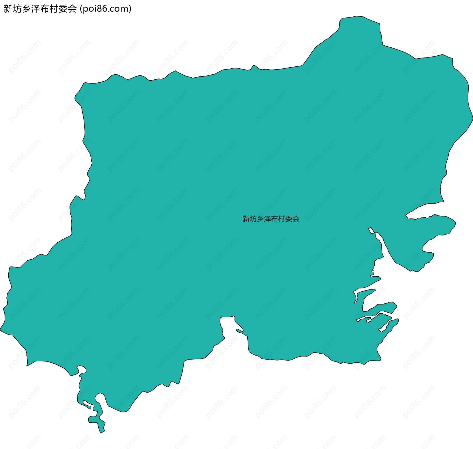 新坊乡泽布村委会边界地图