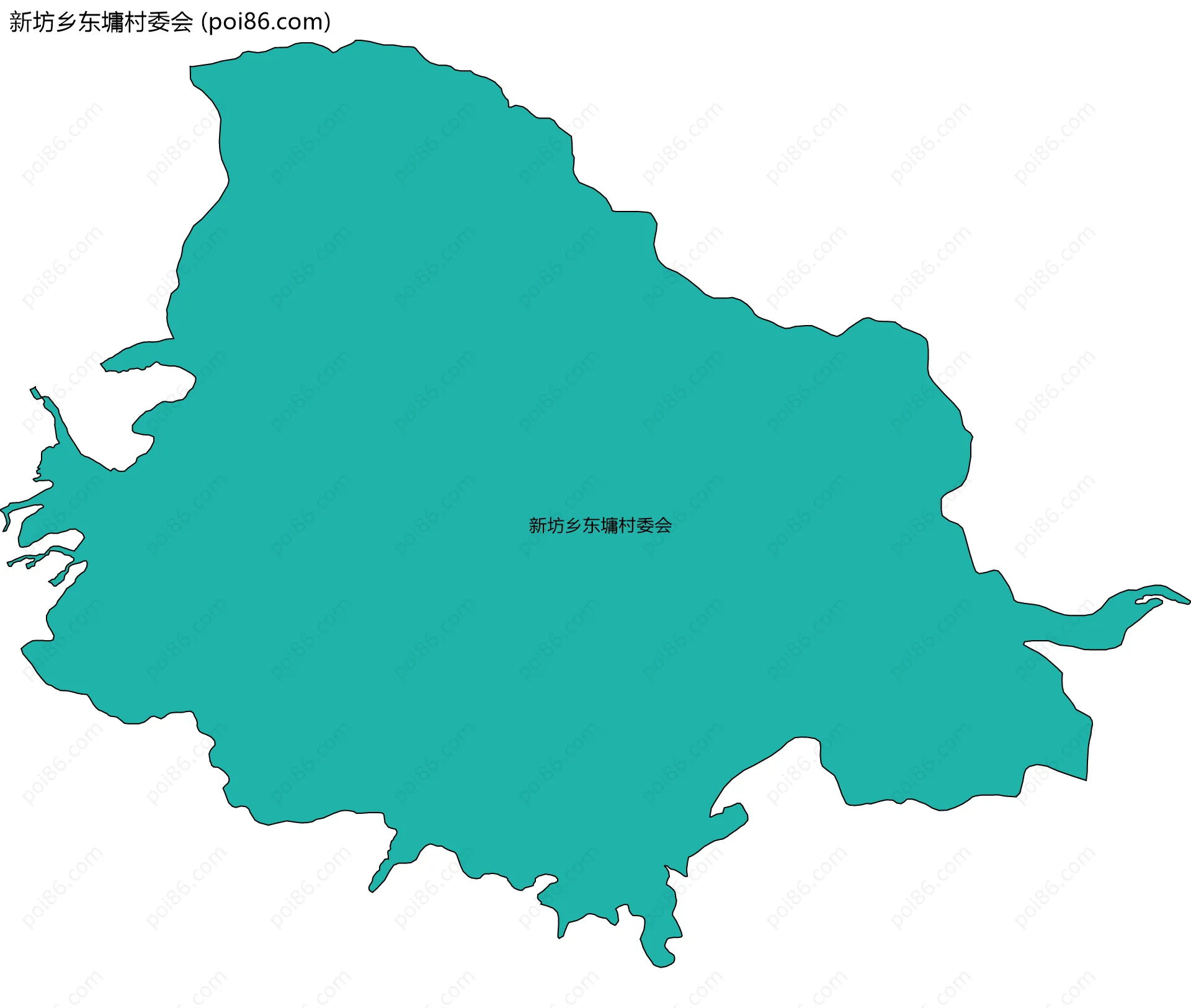 新坊乡东墉村委会边界地图