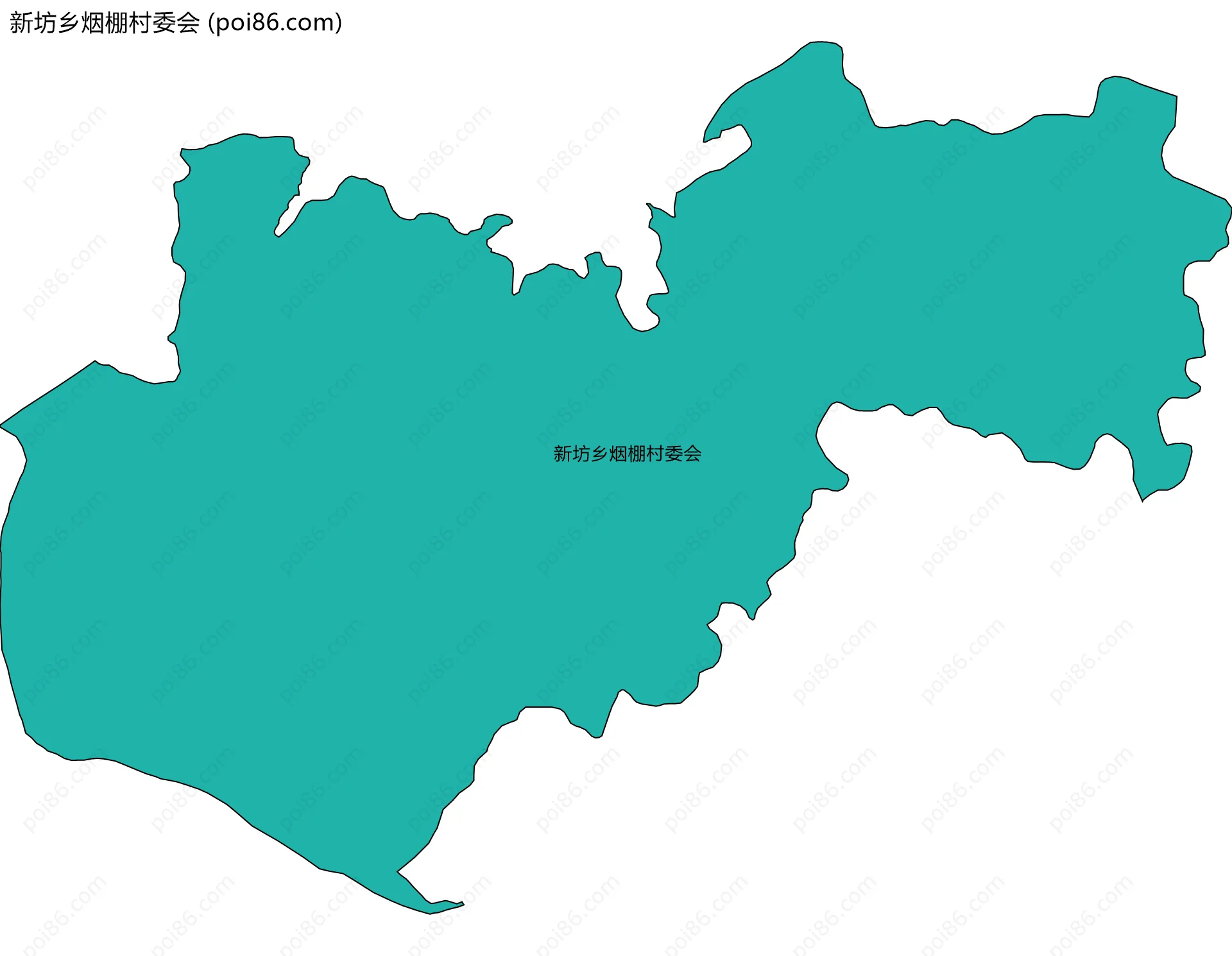 新坊乡烟棚村委会边界地图
