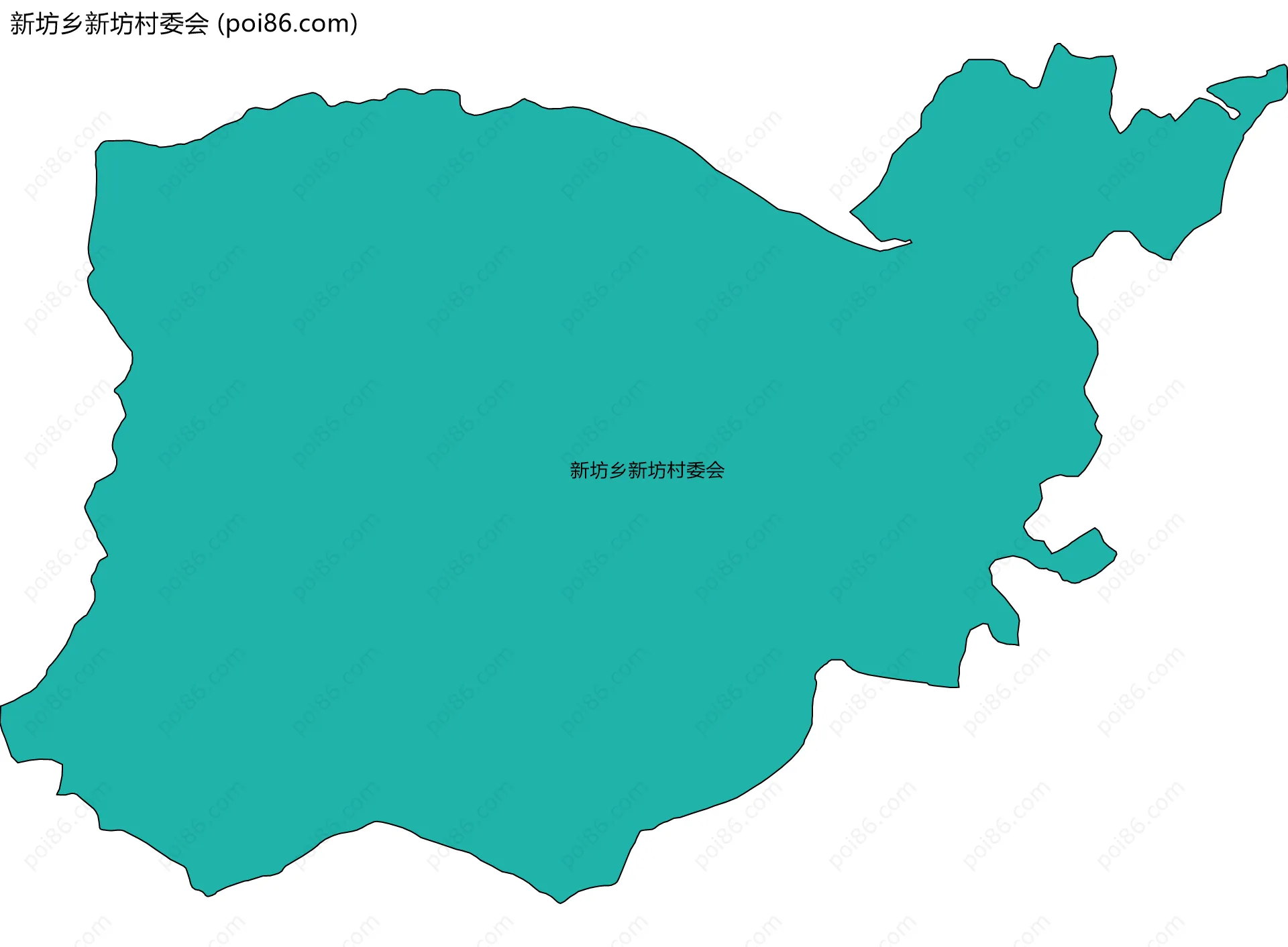 新坊乡新坊村委会边界地图