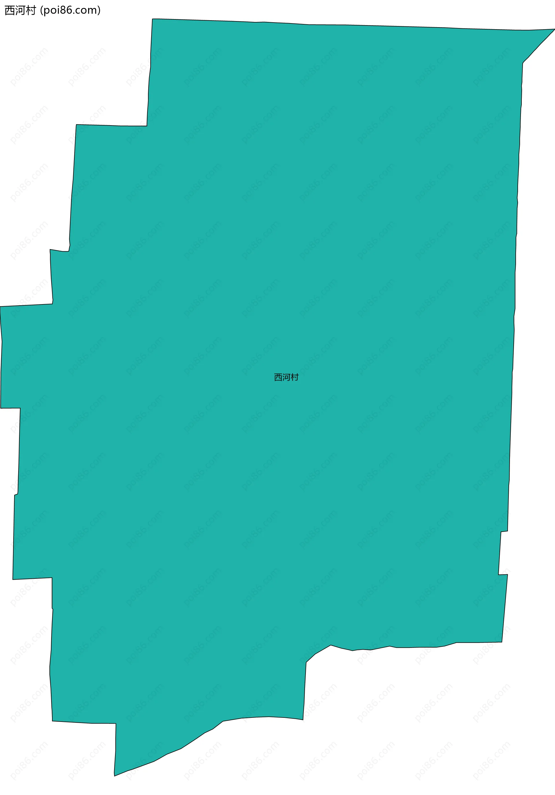 西河村边界地图