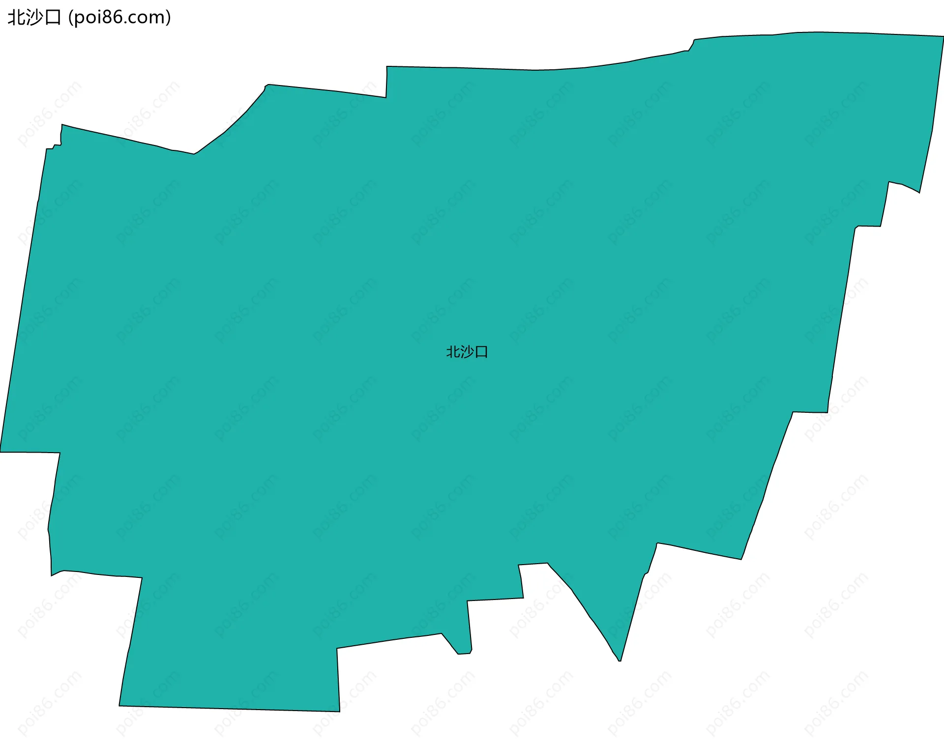 北沙口边界地图