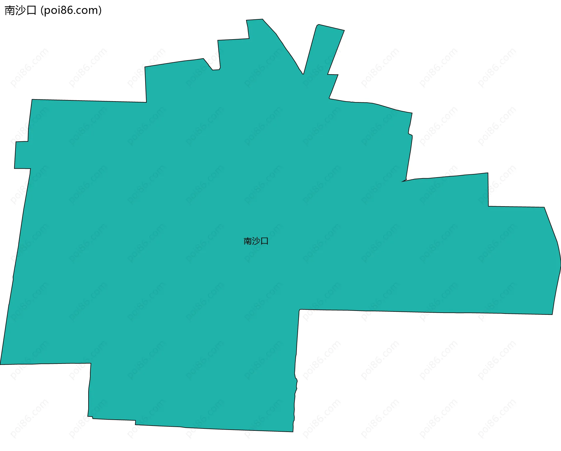 南沙口边界地图