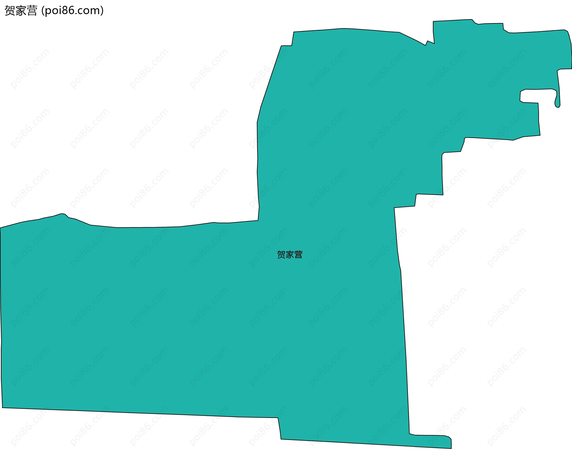 贺家营边界地图