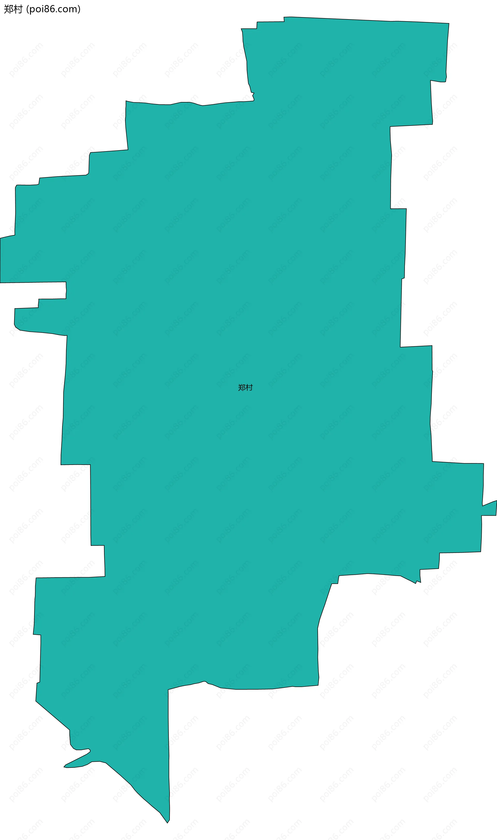 郑村边界地图