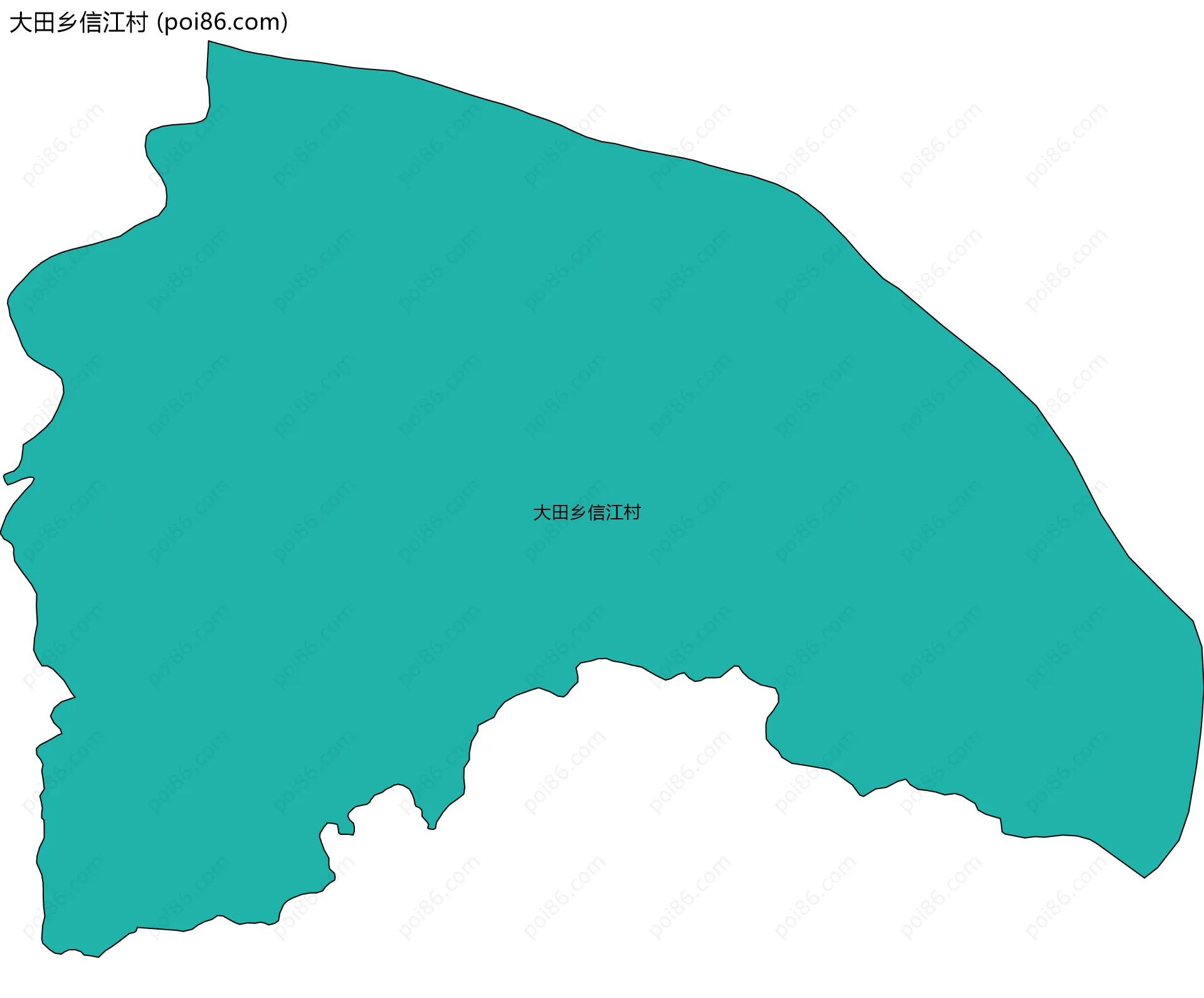 大田乡信江村边界地图