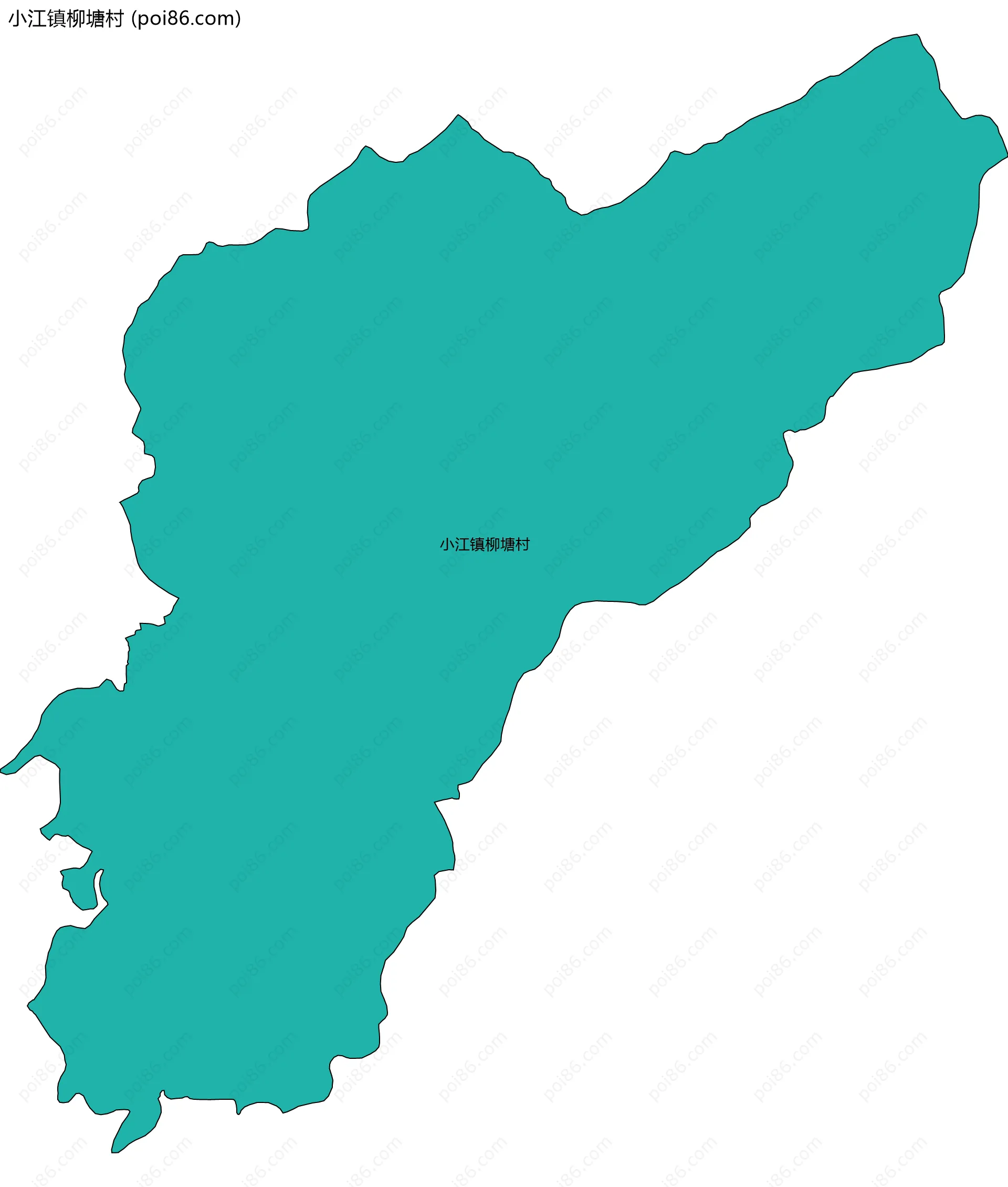 小江镇柳塘村边界地图