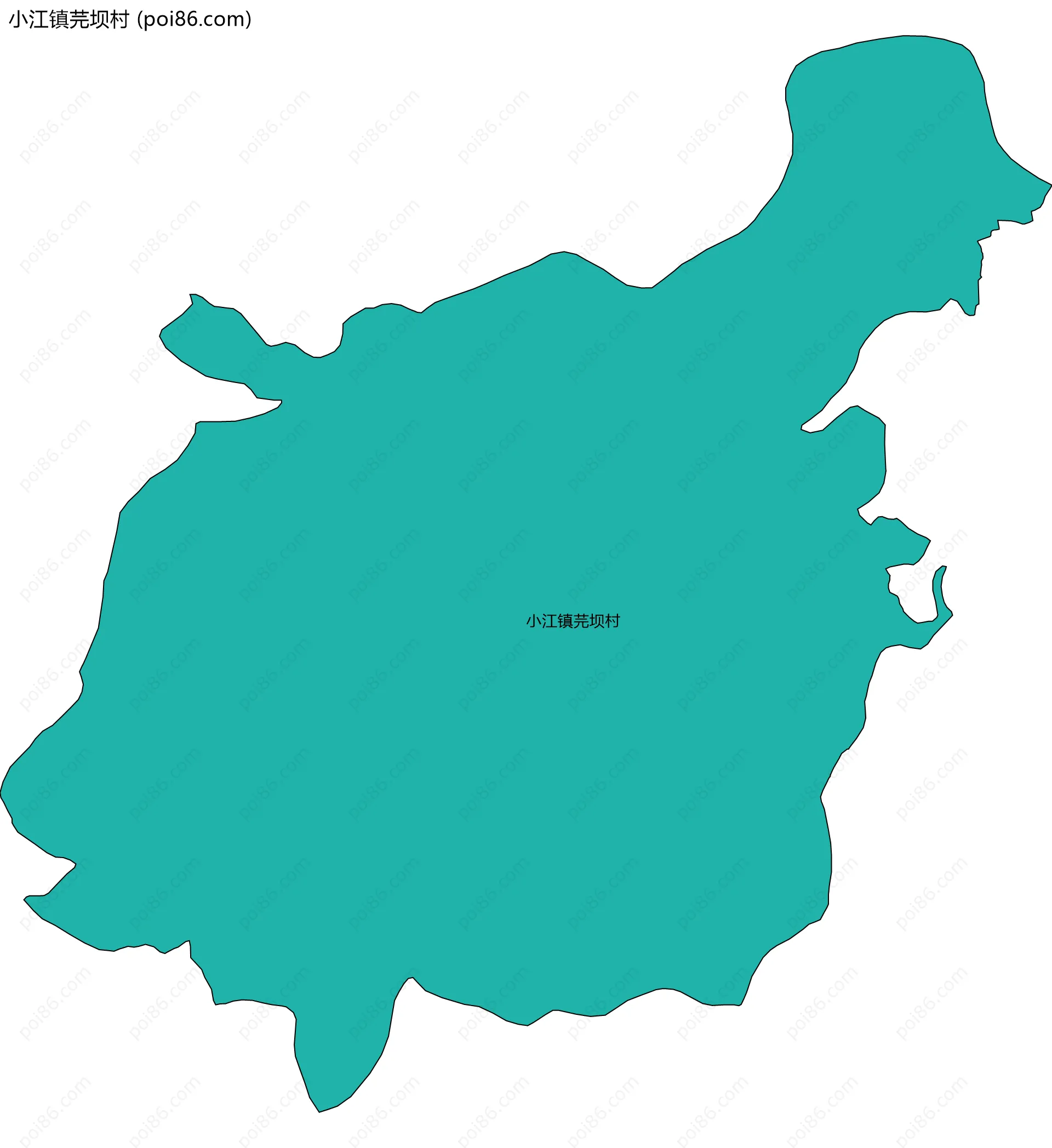 小江镇芫坝村边界地图