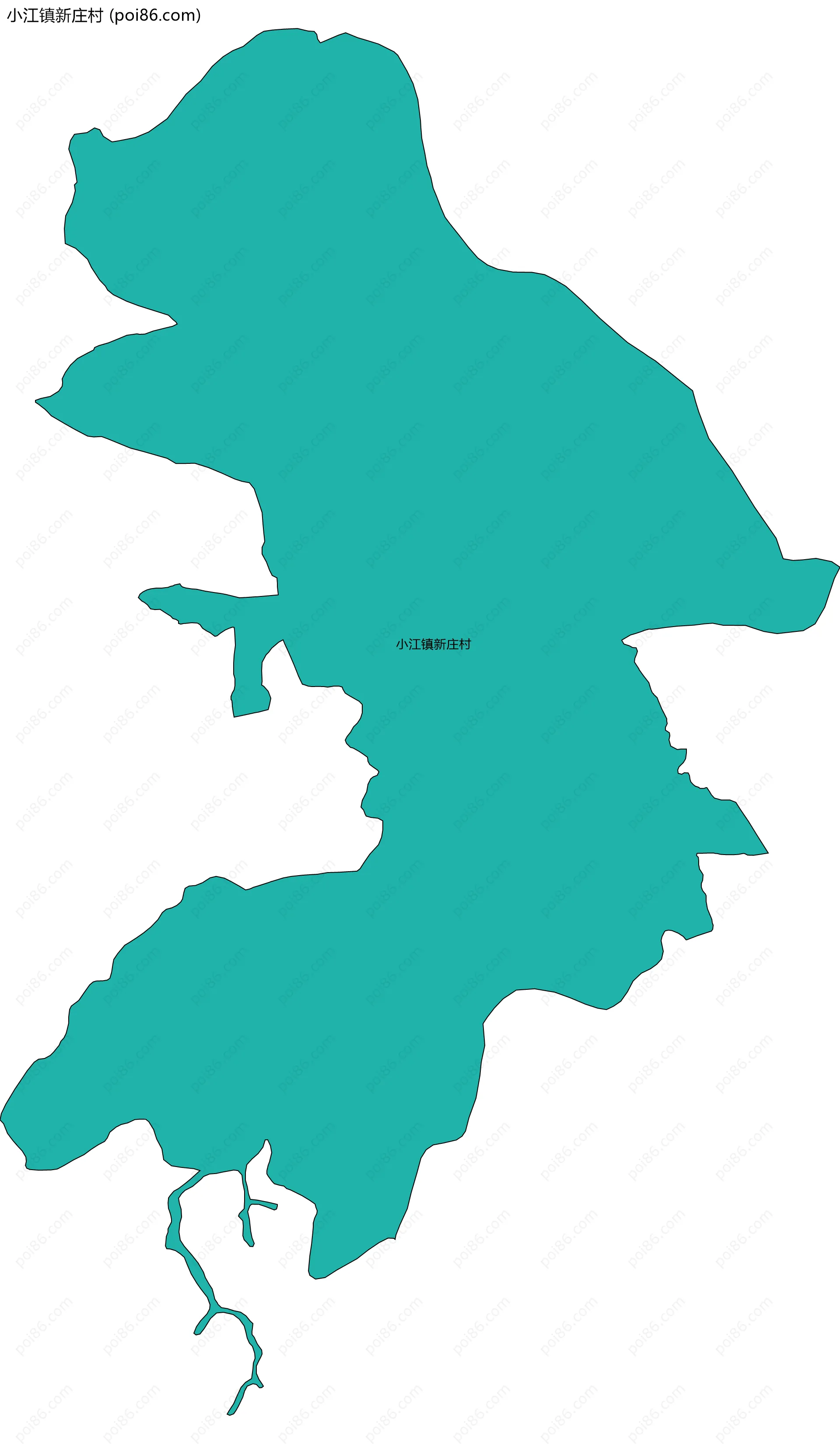 小江镇新庄村边界地图