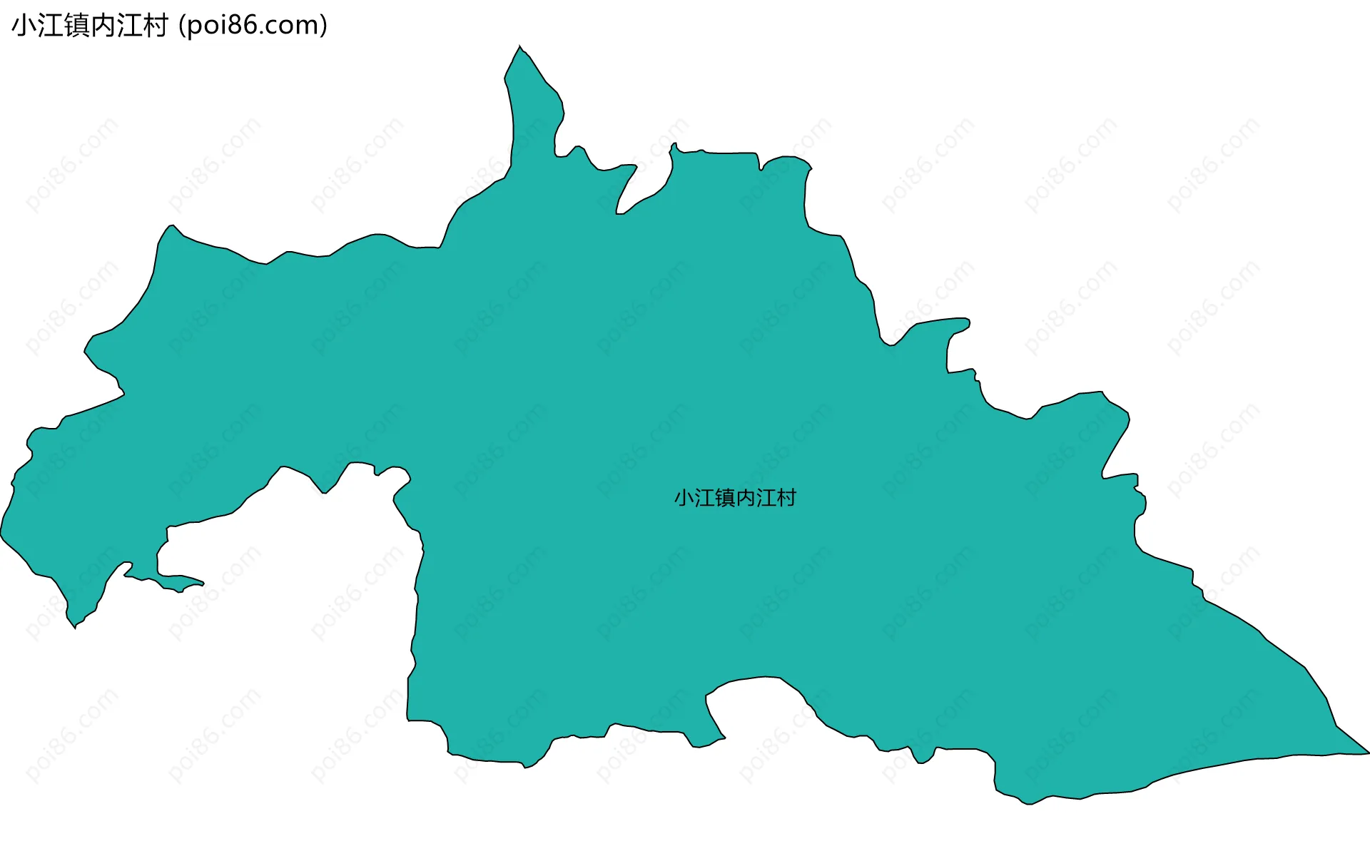 小江镇内江村边界地图