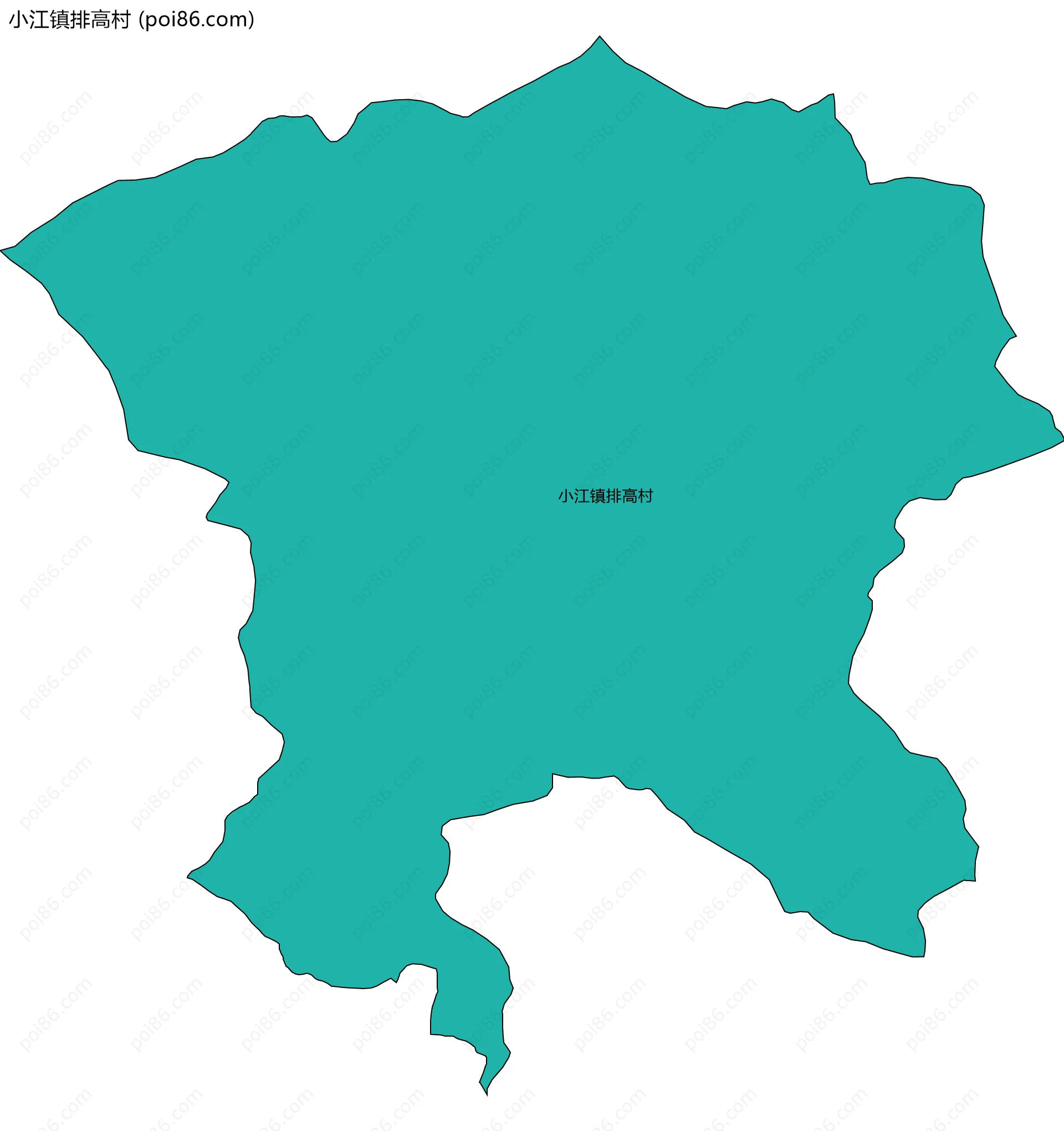 小江镇排高村边界地图