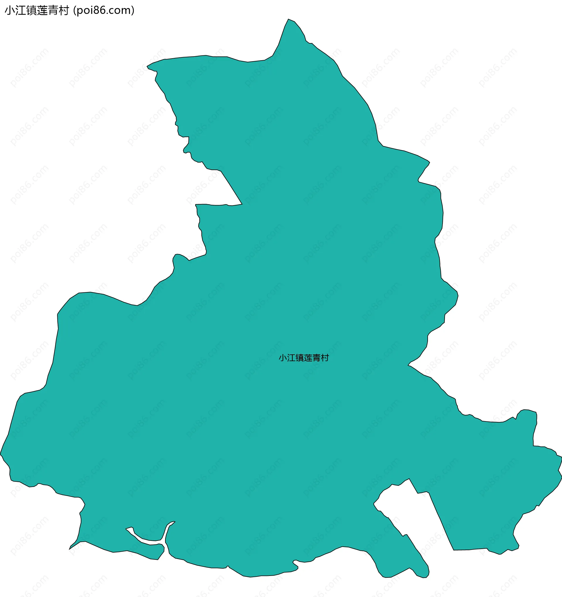 小江镇莲青村边界地图