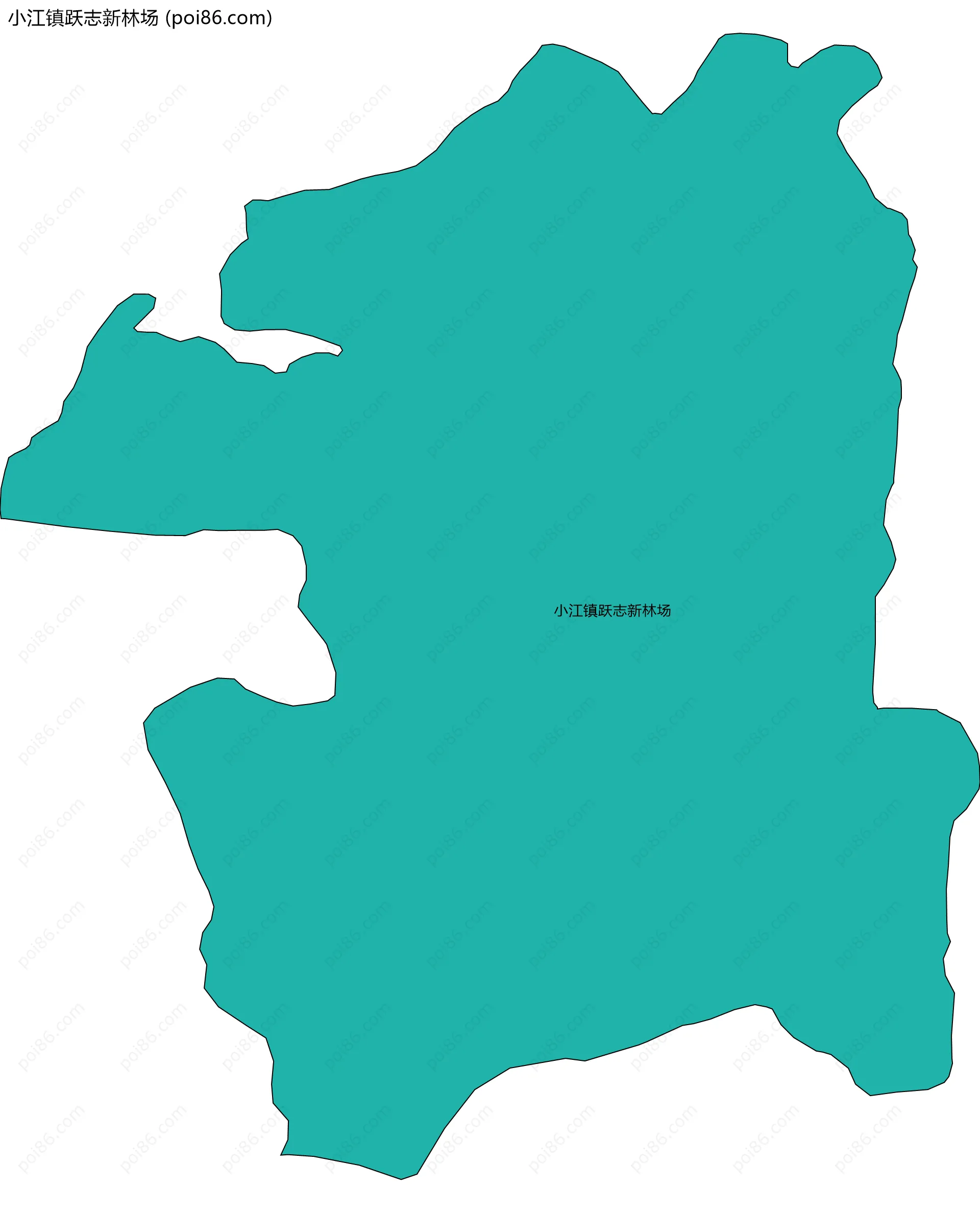 小江镇跃志新林场边界地图