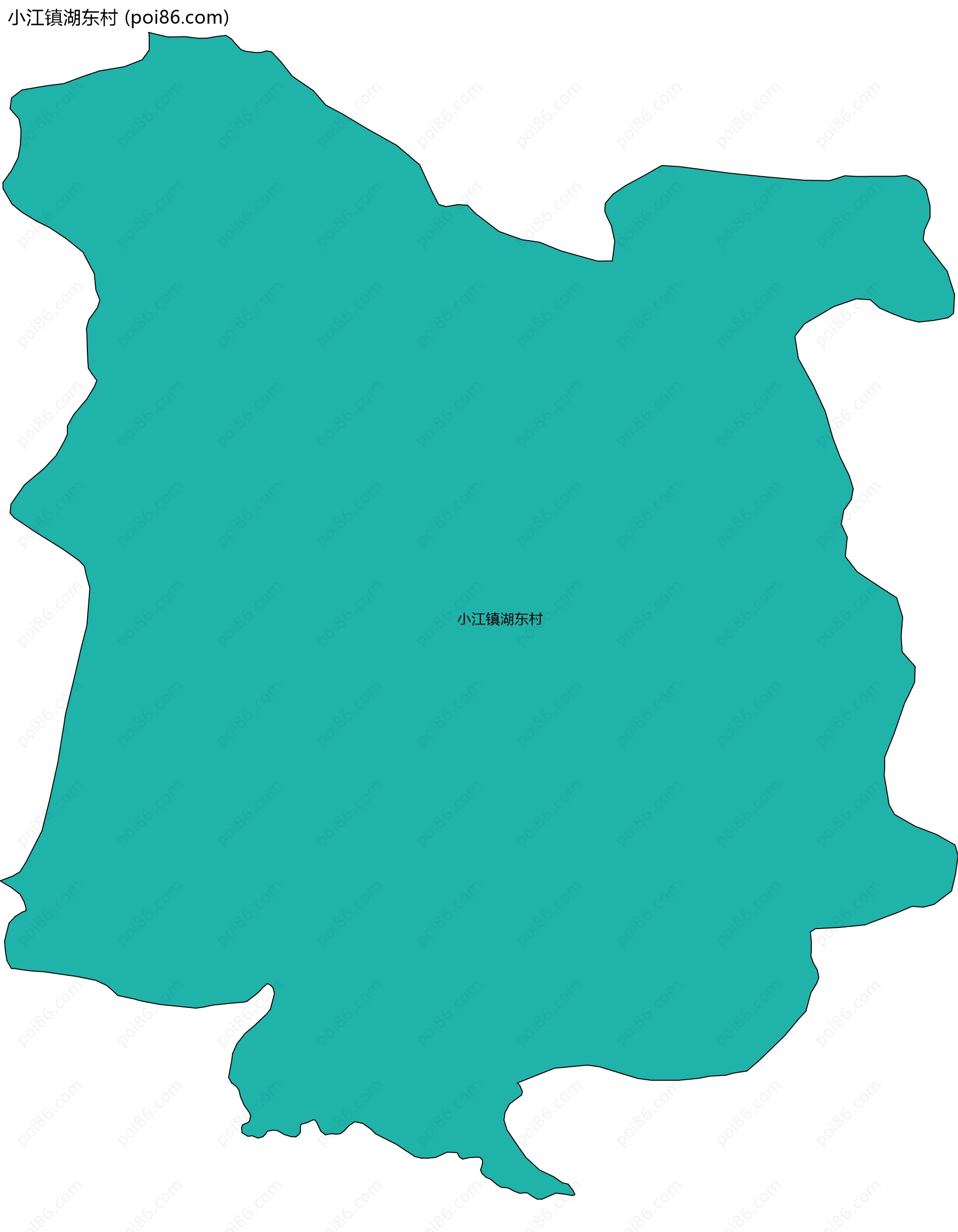 小江镇湖东村边界地图