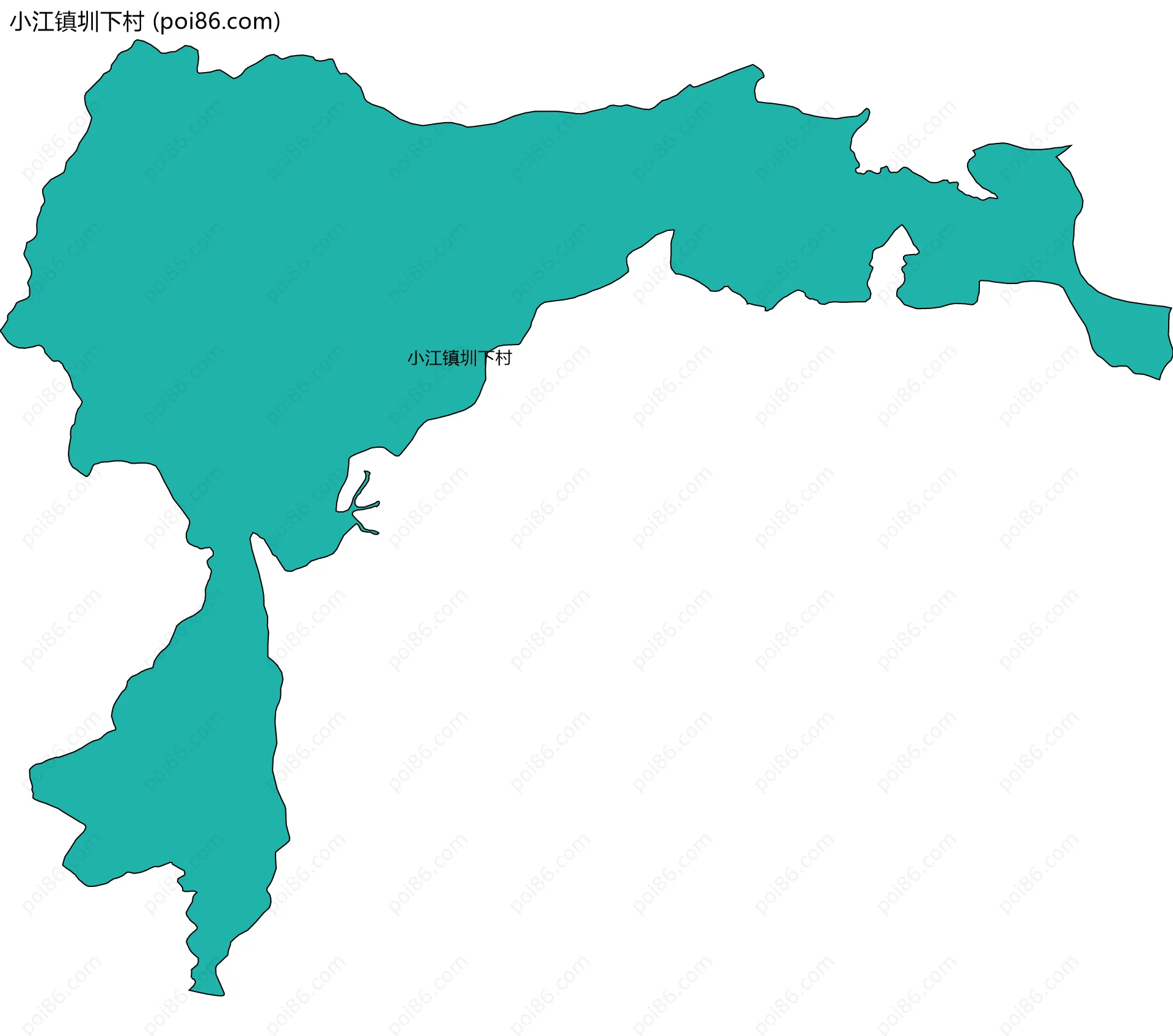 小江镇圳下村边界地图