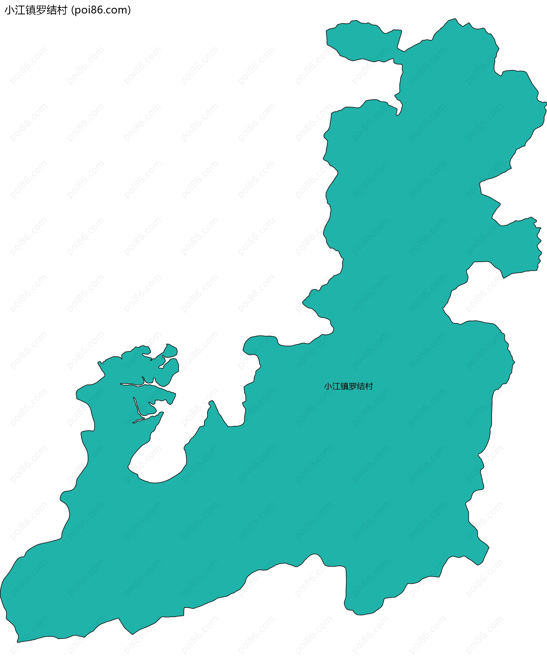 小江镇罗结村边界地图