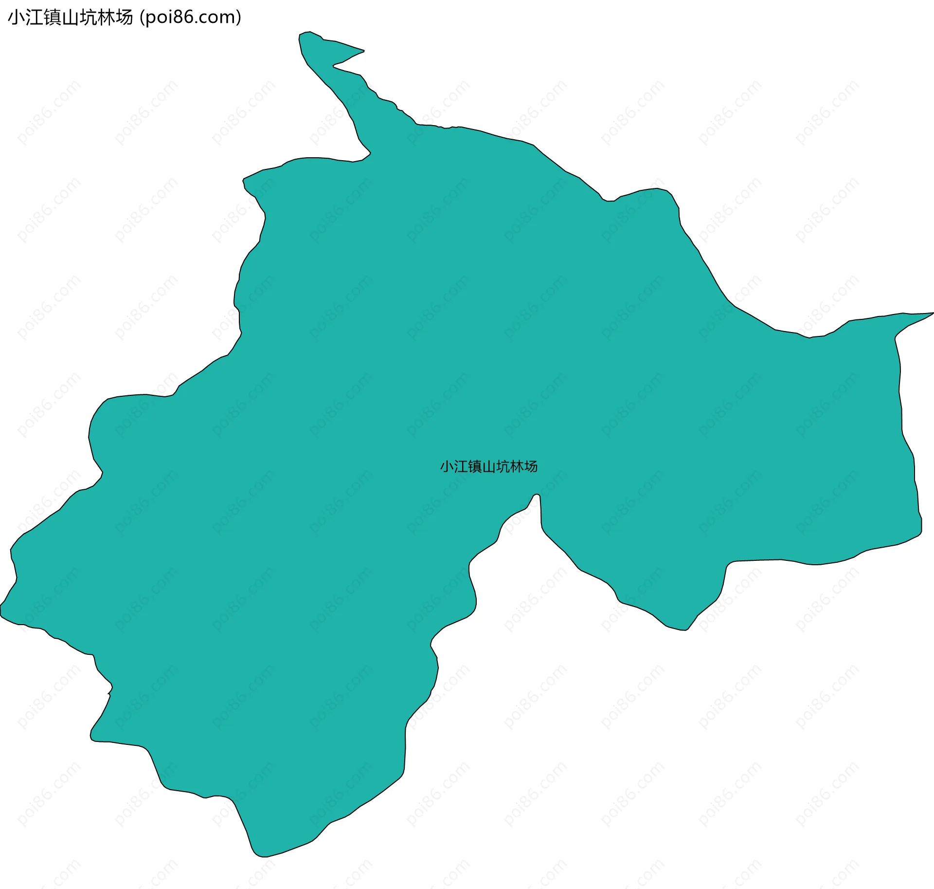 小江镇山坑林场边界地图